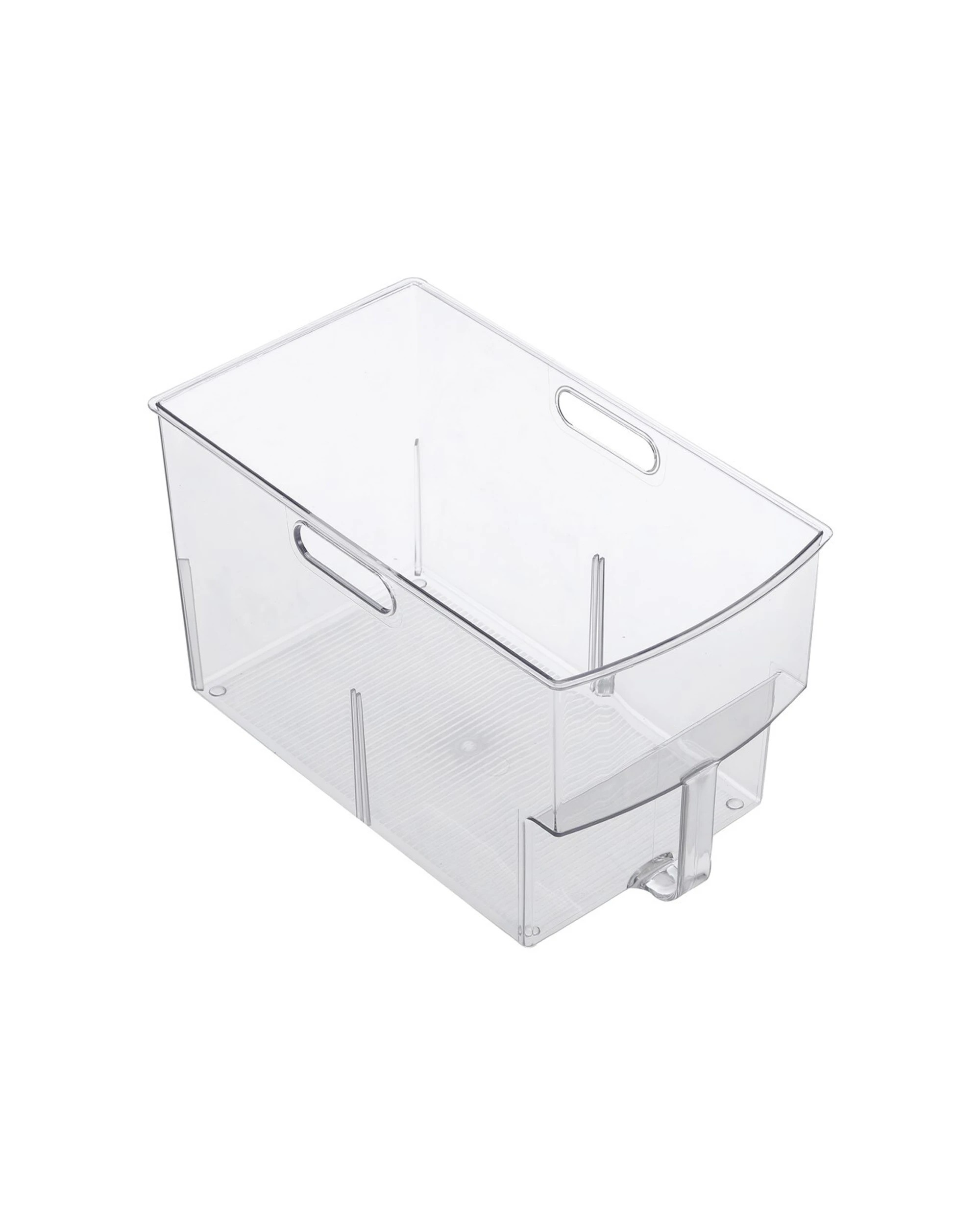 3 BOXSWEDEN Crystal Storage Bin W Handles 3 Pack Fridge Storage Container
 - plain, 3 of 4