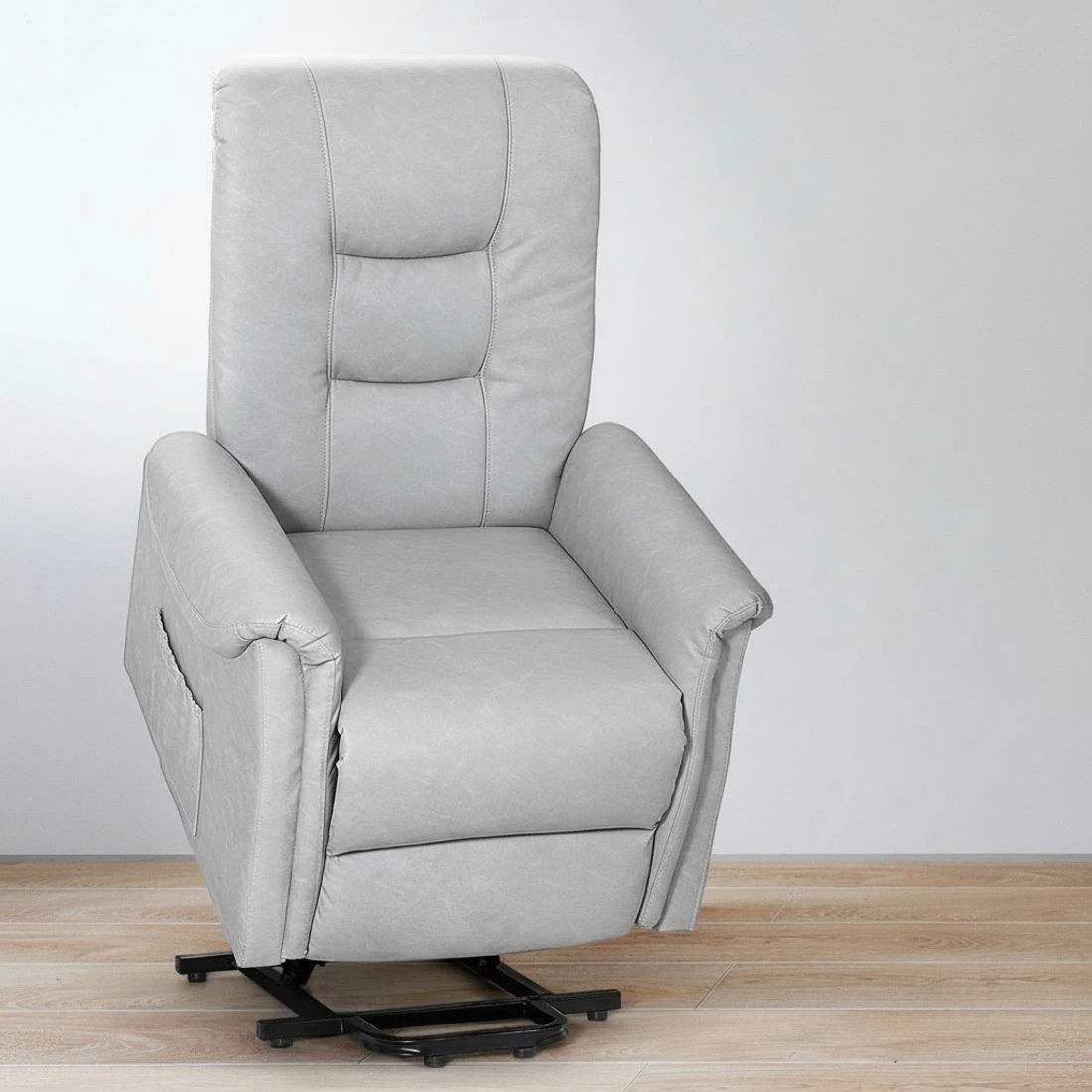 5 Artiss Recliner Chair Lift Assist Chair Leather - Grey, 5 of 6