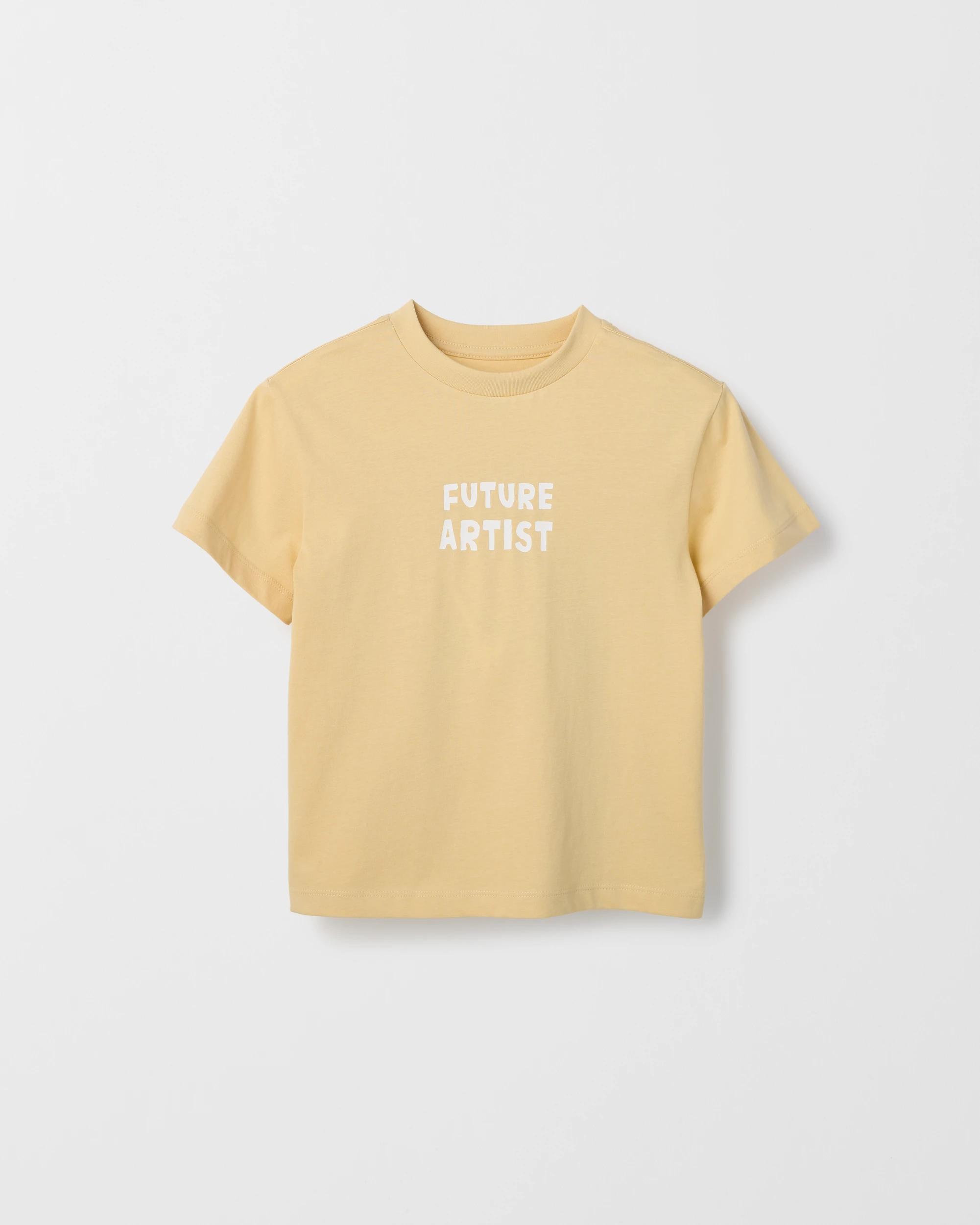 1 Target Kids Australian Cotton Short Sleeve Print T-Shirt YELLOW, 1 of 3