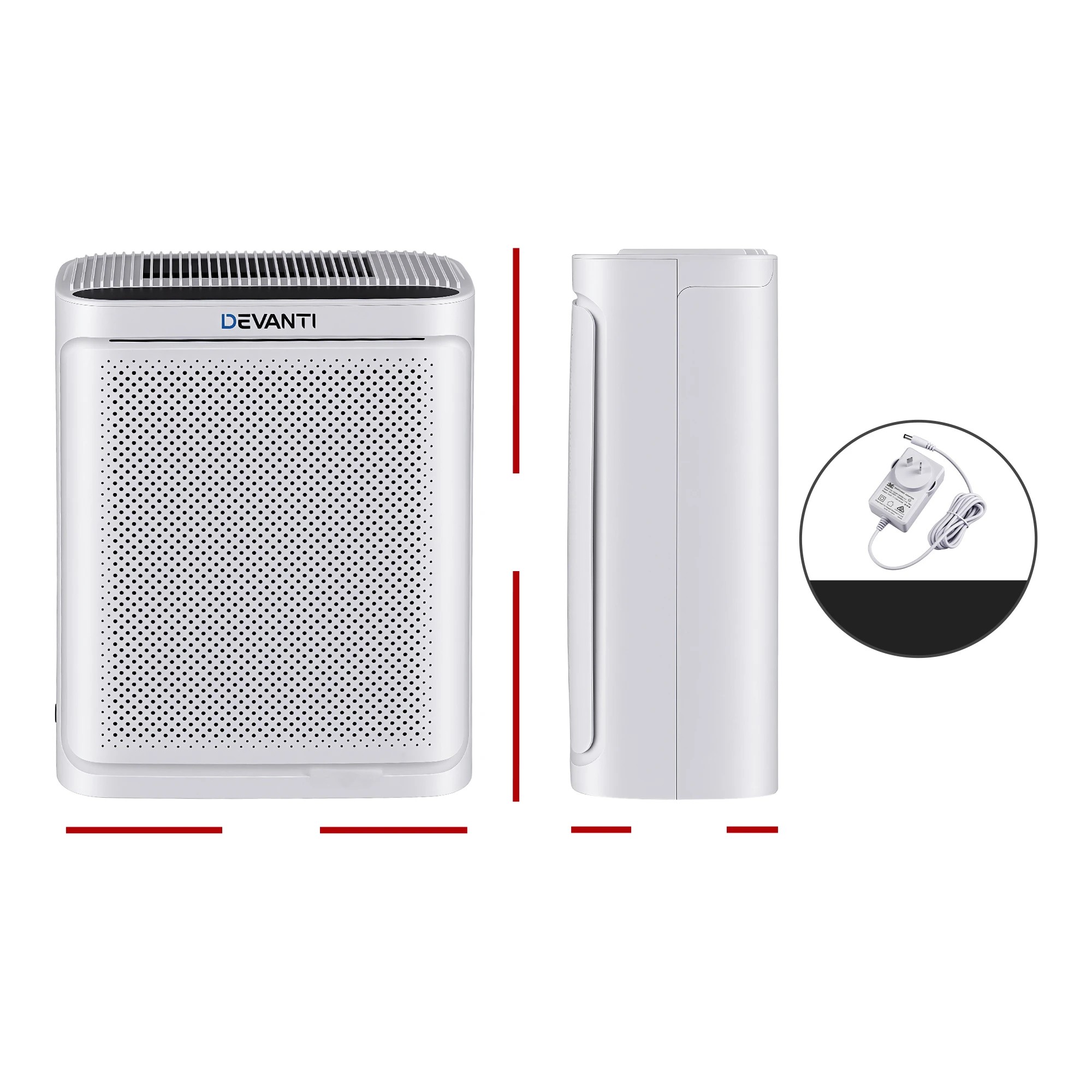 4 Devanti Air Purifier 4 Fan Speed - White, 4 of 9