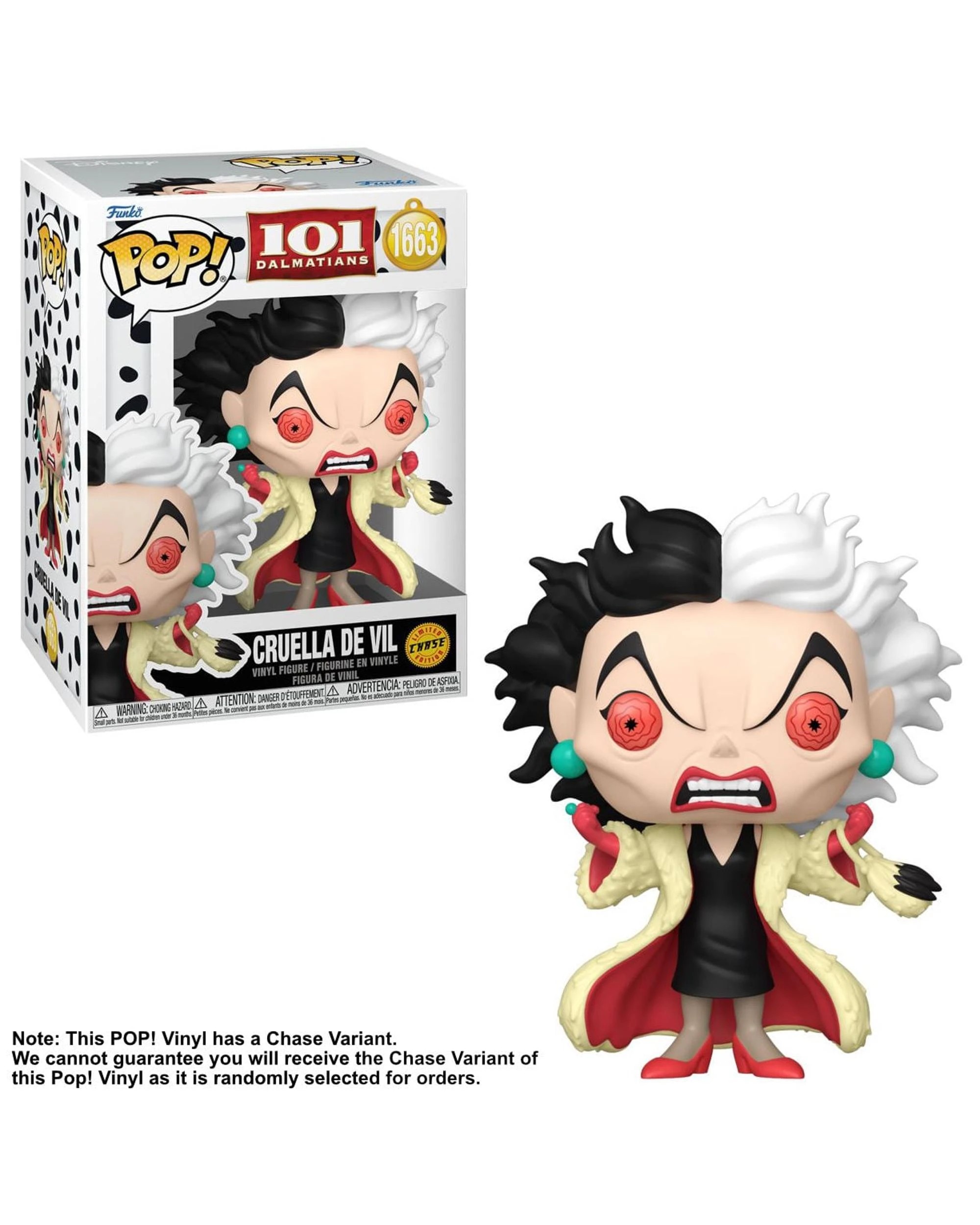 4 Disney 101 Dalmatians - 1991 -  Cruella De Vil Funko POP! Vinyl, 4 of 6