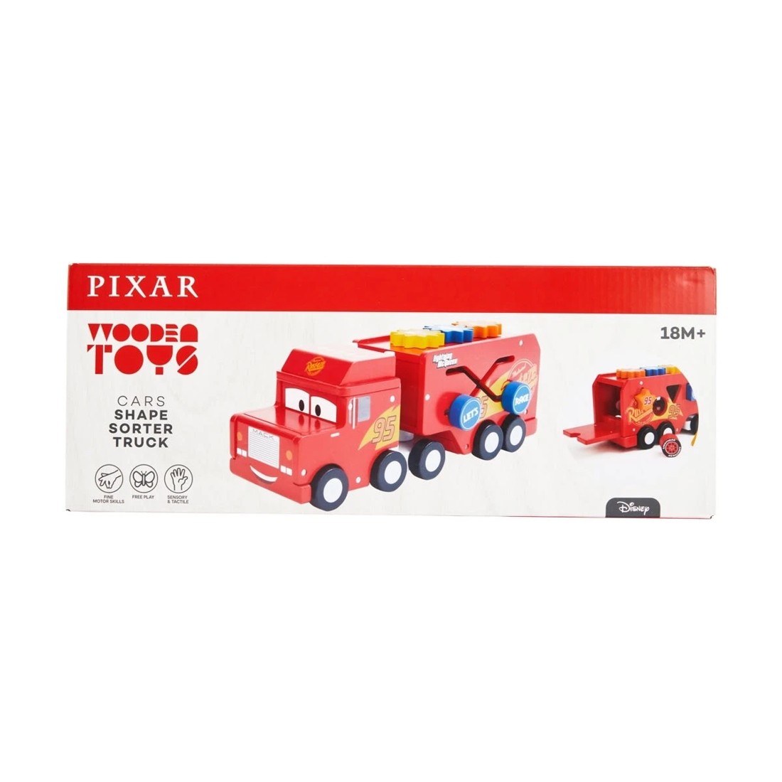 1 Disney Pixar Cars Wooden Toys Shape Sorter Truck, 1 of 6