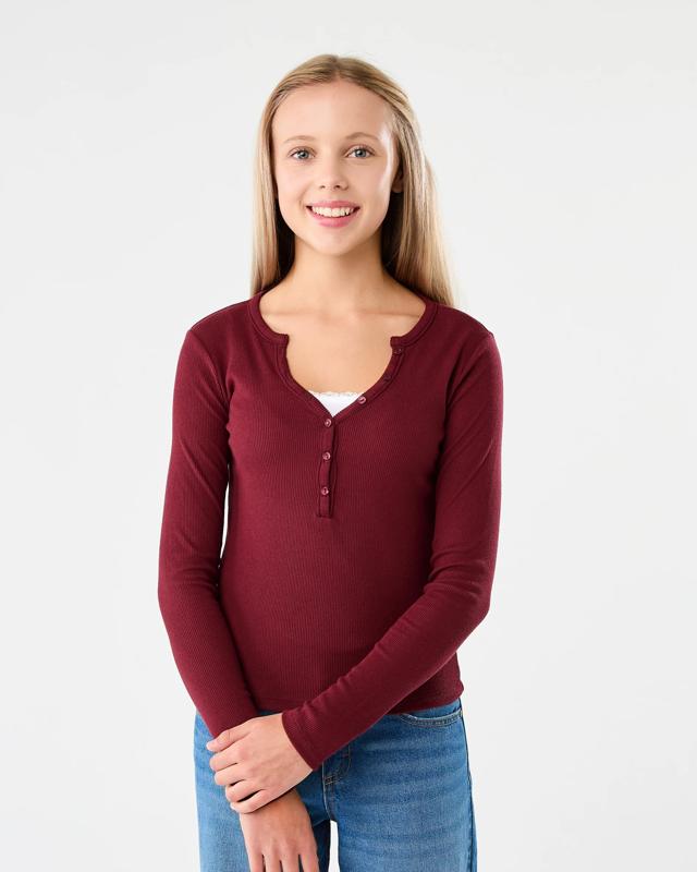Long Sleeve Henley T-s