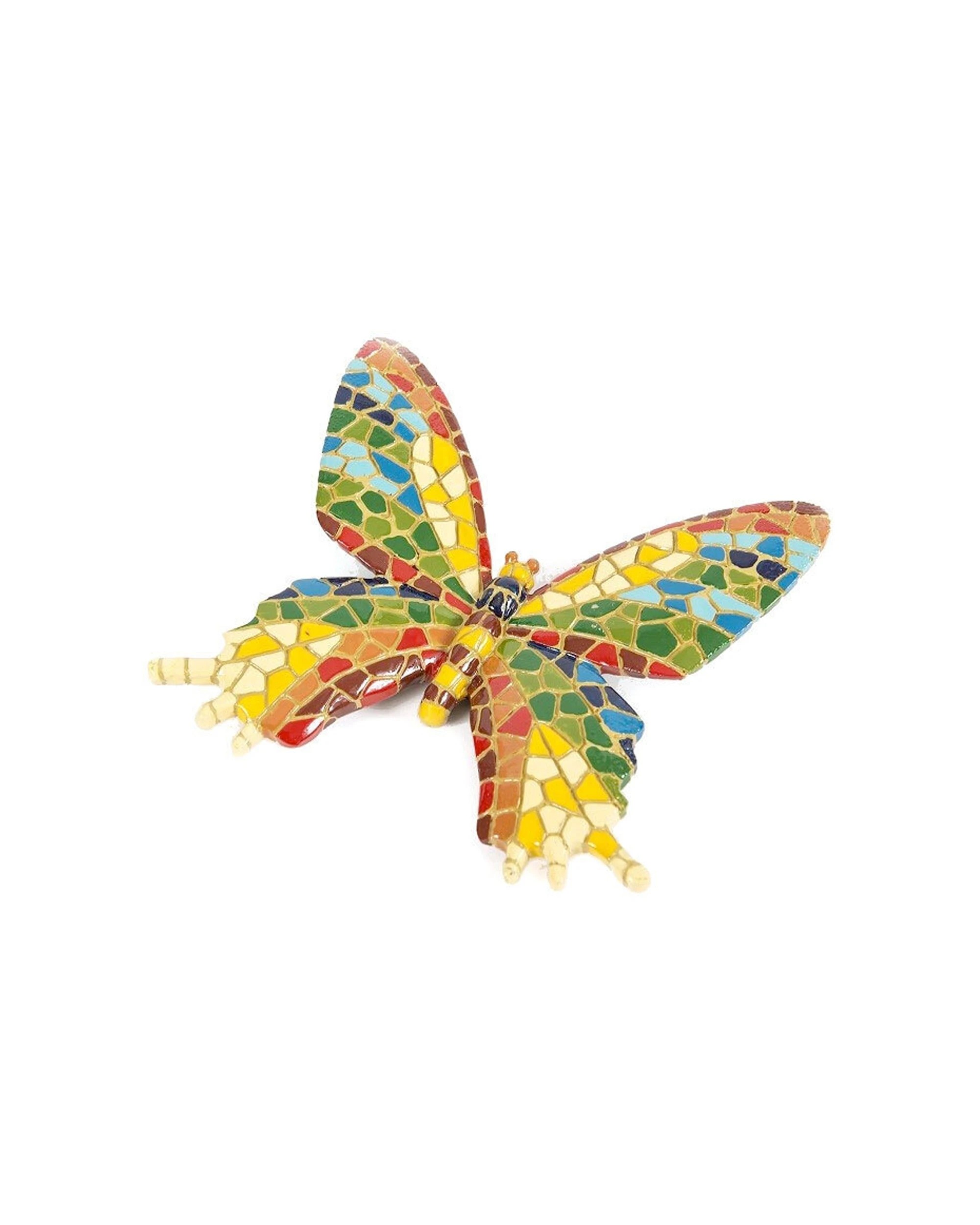 1 Alfresco Garden Polyresin 15cm Butterfly Mosaic Decor Small - Multi, 1 of 2