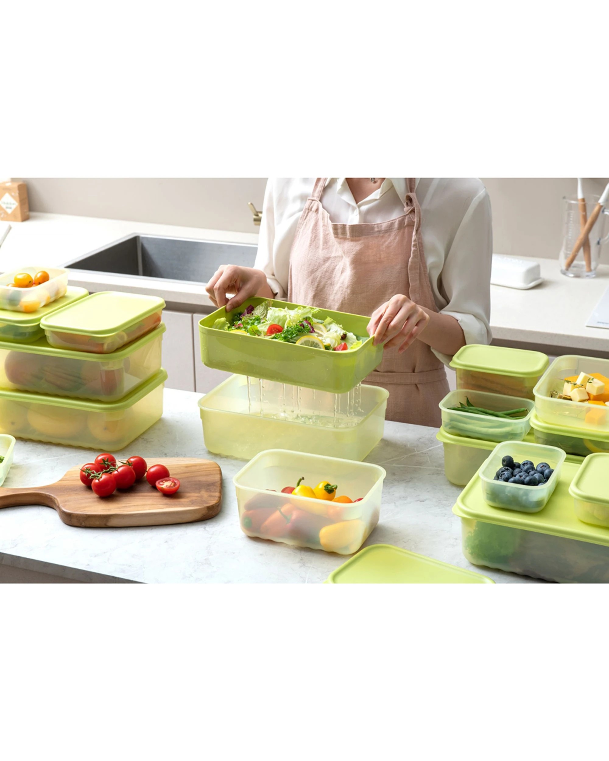 2 Lock & Lock Fresh Block 3.2L Container Airtight Zeolite Technology With Tray & Lid, 2 of 4