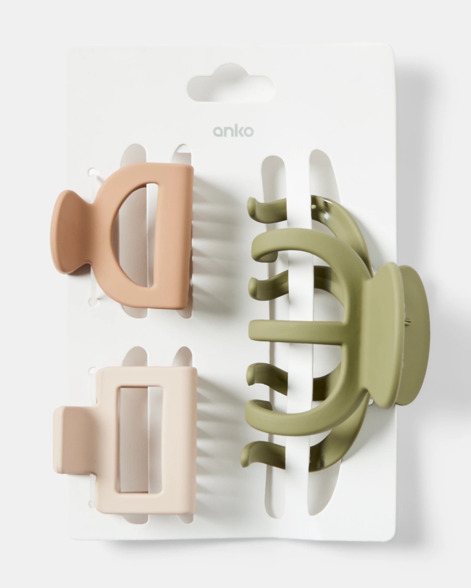3 3 Pack Matte Claw Hair Clips, 3 of 3