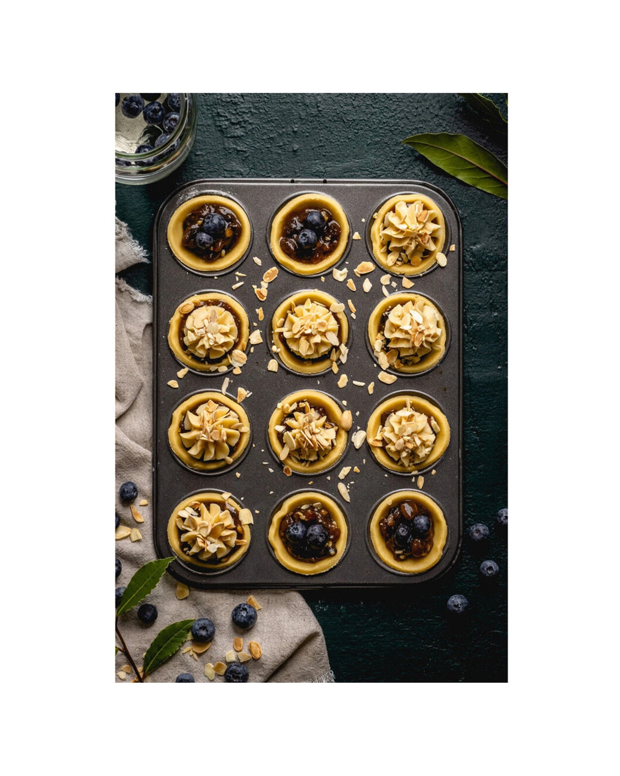 7 Mastercraft 2x 26x20cm Heavy Base 12-Cup Non-Stick Mini Muffin Pan - Black, 7 of 8