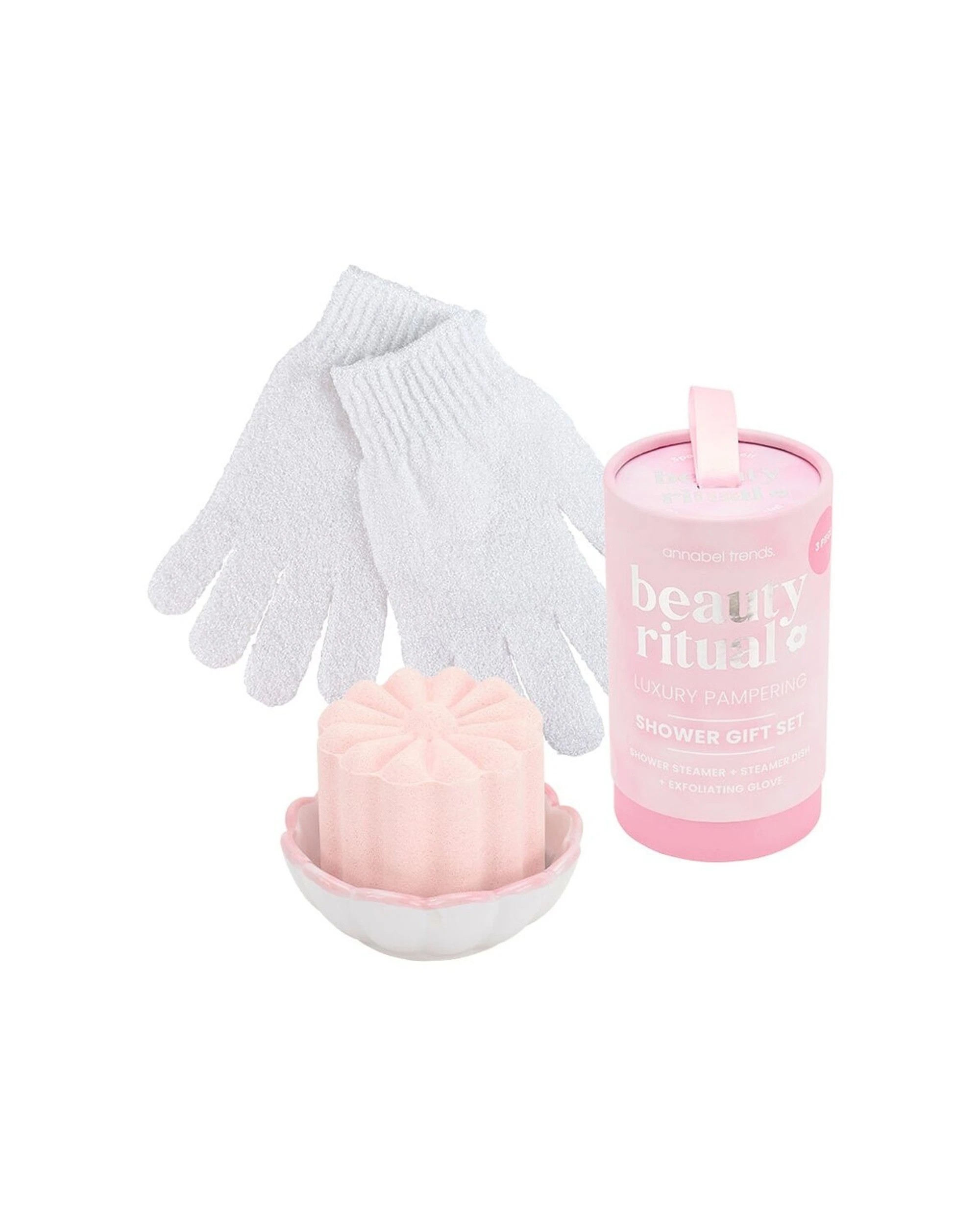 2 Annabel Trends Beauty Ritual Shower Bath Gift Set Dusty - Pink, 2 of 7