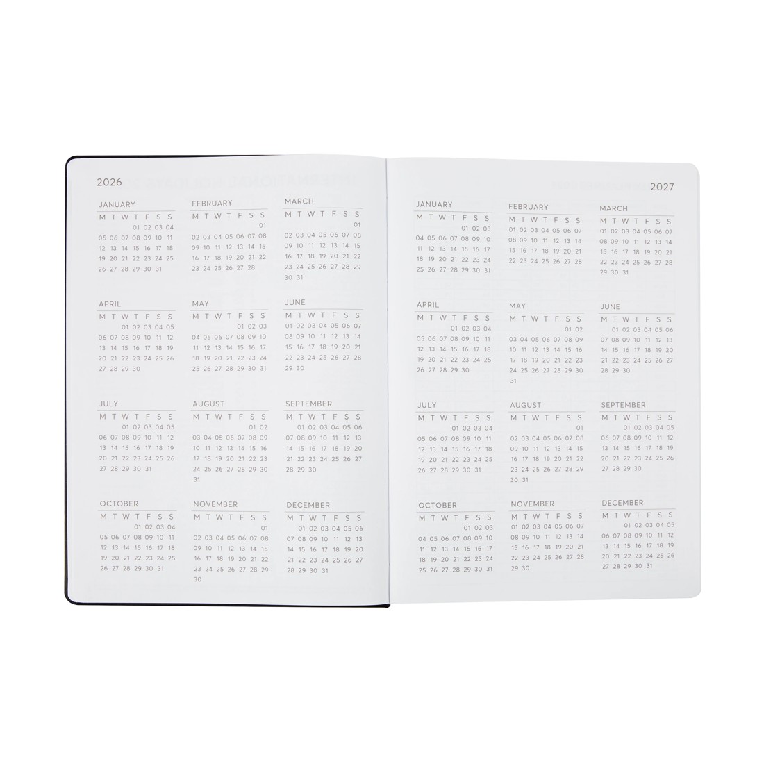 4 2026 Daily Diary - Black, 4 of 8