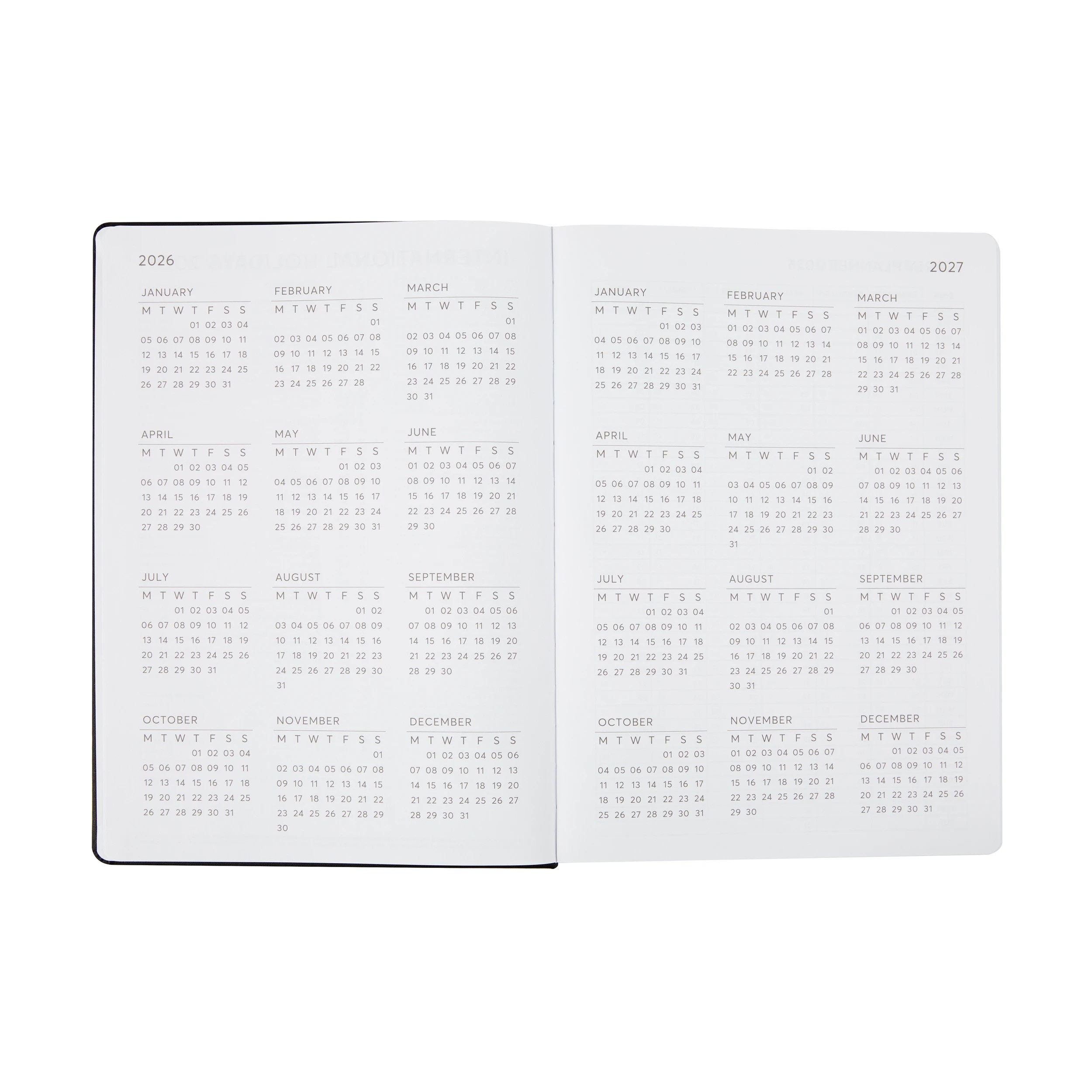 4 2026 Daily Diary - Black, 4 of 8