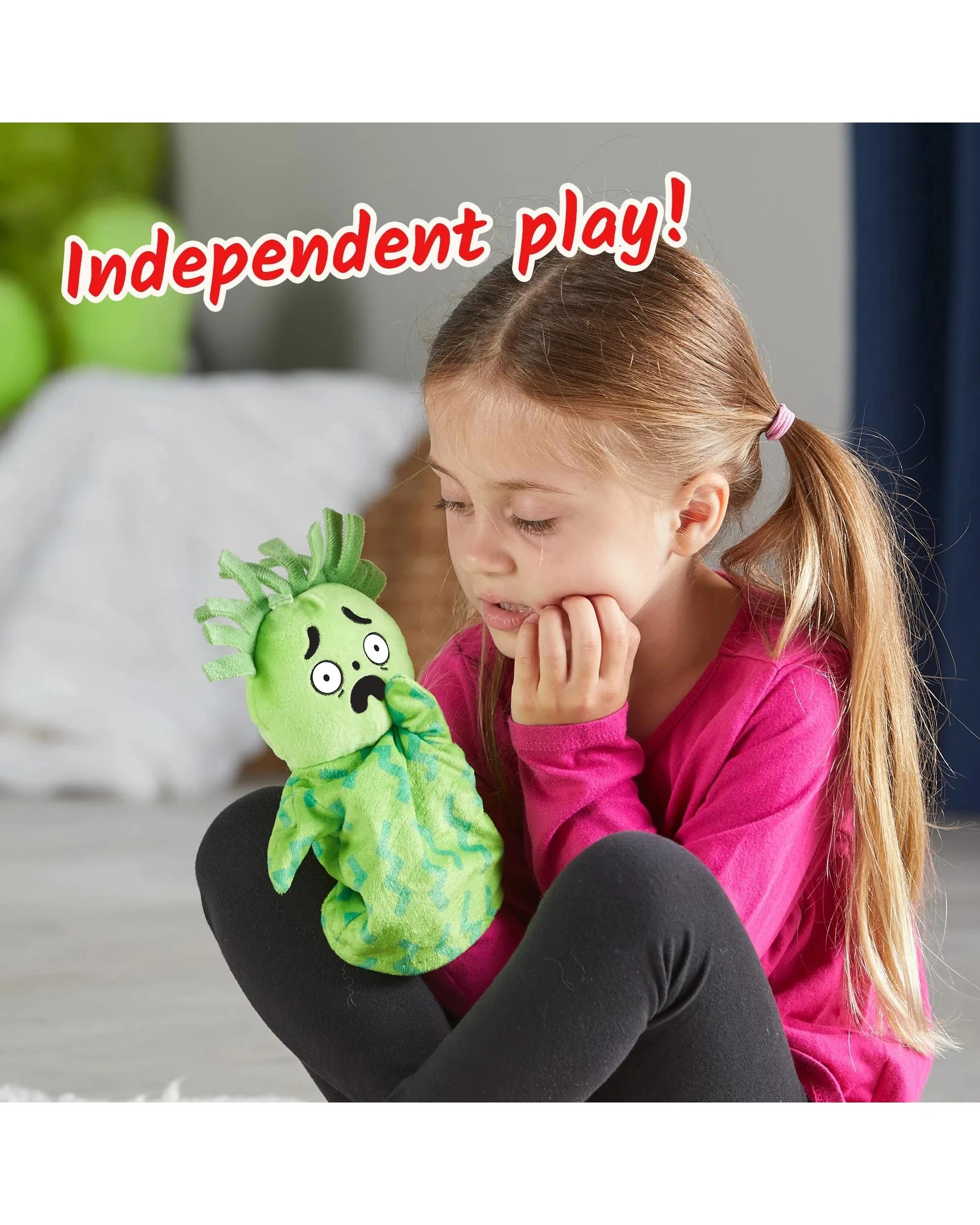 4 Hand2Mind Feelings Family Hand Puppets, 4 of 7