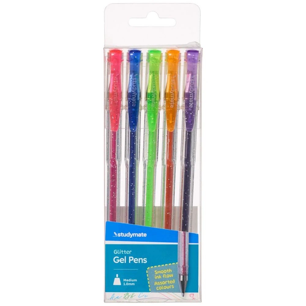 1 Studymate Gen Pen Glitter 5 Pack, 1 of 9