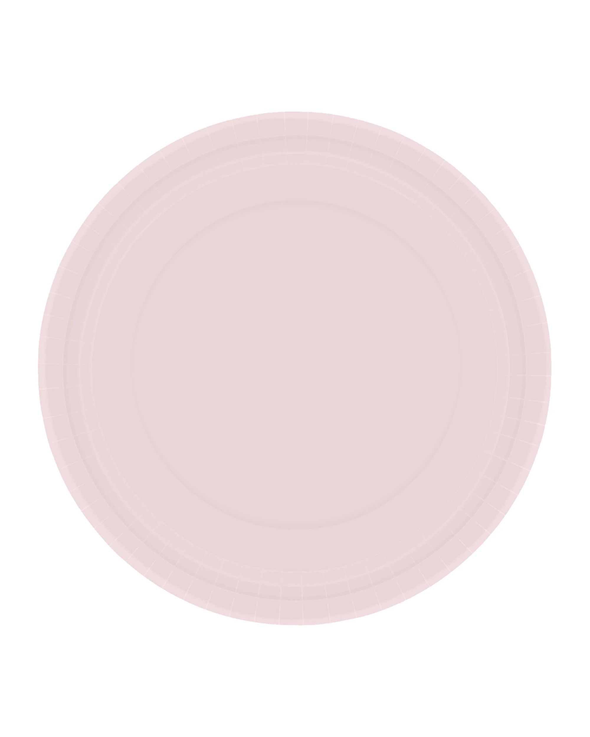 1 Amscan 17cm Round Paper Plates NPC Pack of 20 - Pastel Pink - Pastel Pink, 1 of 3
