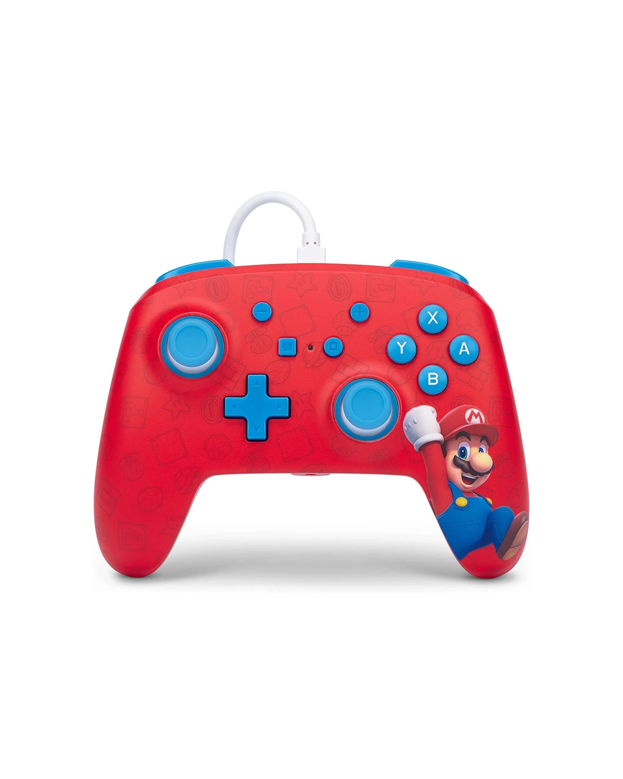 1 Powera Enhanced Wired Controller For Nintendo Switch Woohoo Mario 3m USB Cable - Red, 1 of 3