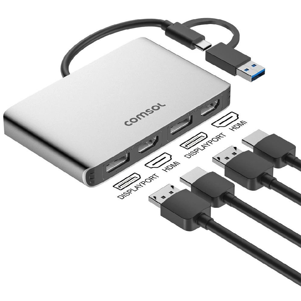 4 Comsol Universal Dual Monitor Adaptor HDMI/DisplayPort, 4 of 6