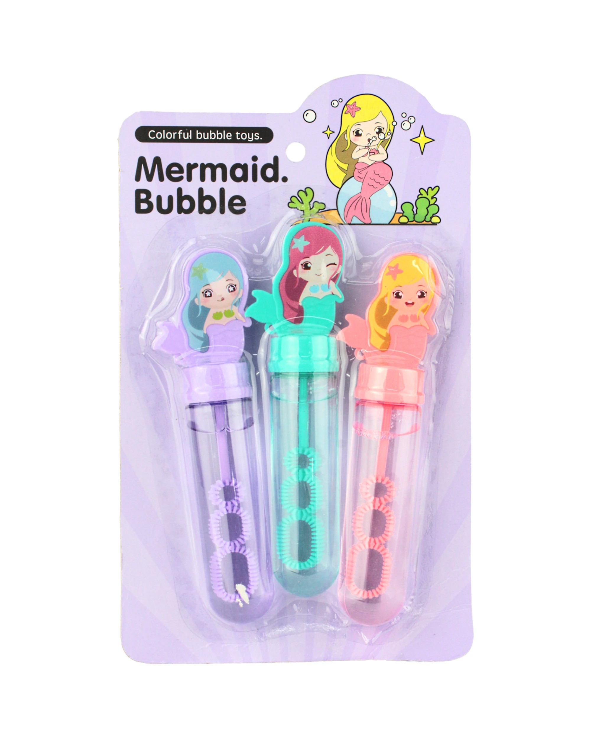 3 Partyrama Pack of 3 Mermaid Bubble Tubes, 3 of 4