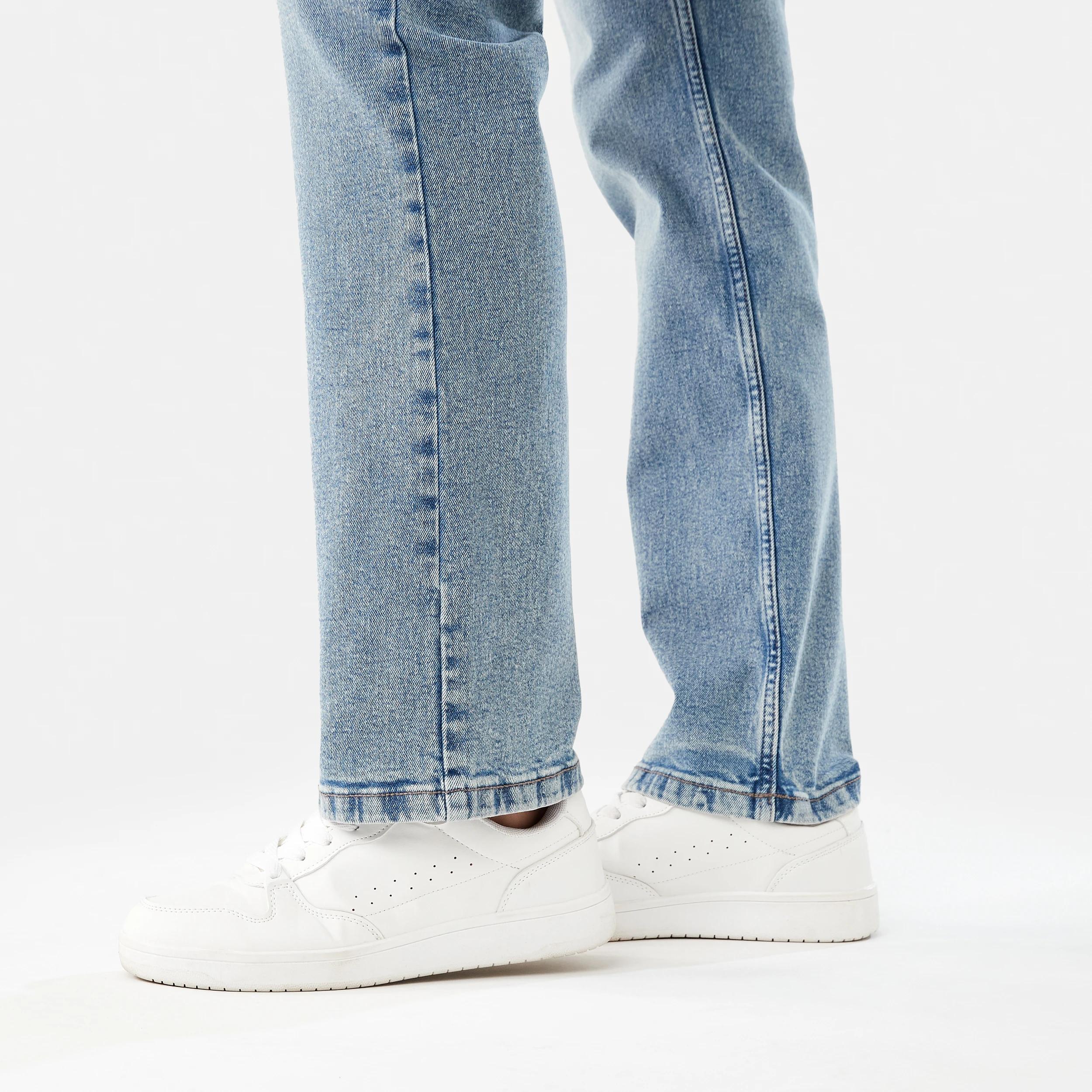 7 High Rise Straight Jeans MID WASH, 7 of 9