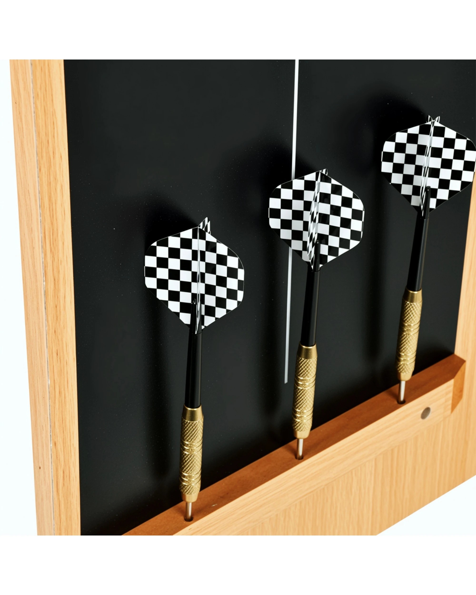 5 Advwin 18" Dartboard Cabinet Set with Chalk Scoreboard & Eraser, Includes 6 Steel-Tip Darts, Wall/Door Mountable, 5 of 7