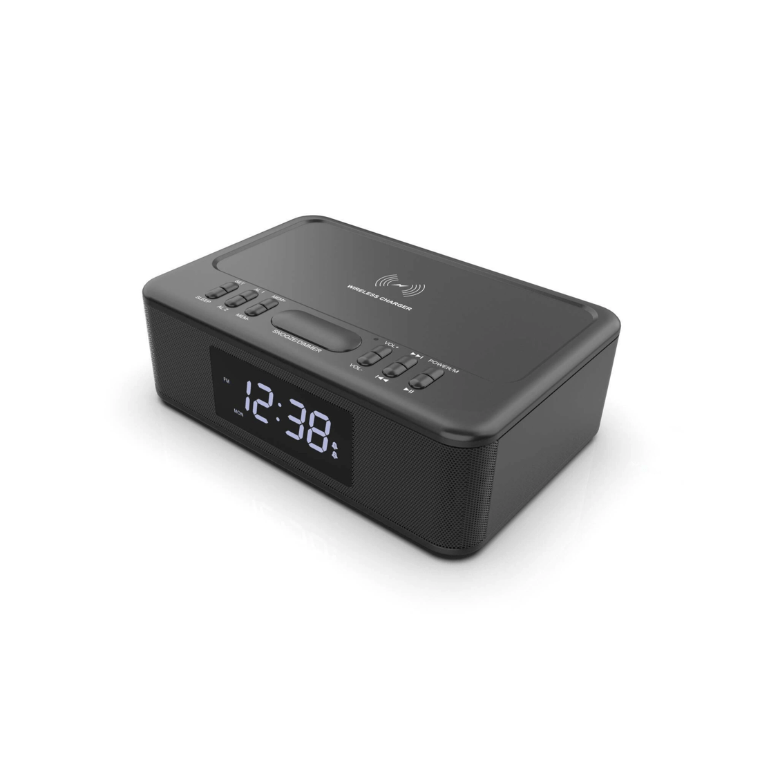 1 Lenoxx Alarm Clock with Wireless Phone Fast Charging & Wireless Streaming Connections, 1 of 3