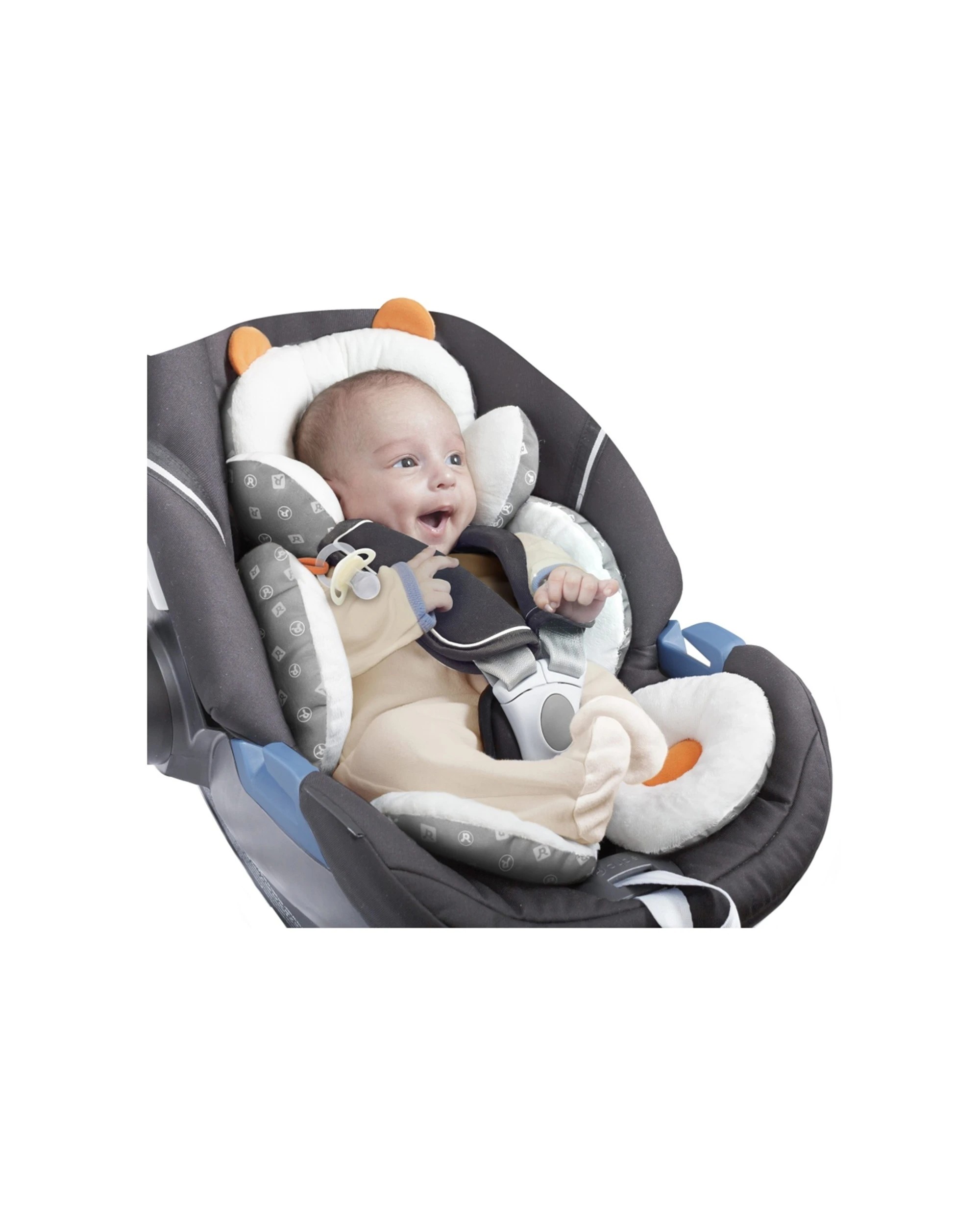 2 Benbat Infant Baby Head & Body Support Pillow Reversible Sides - Grey, 2 of 2