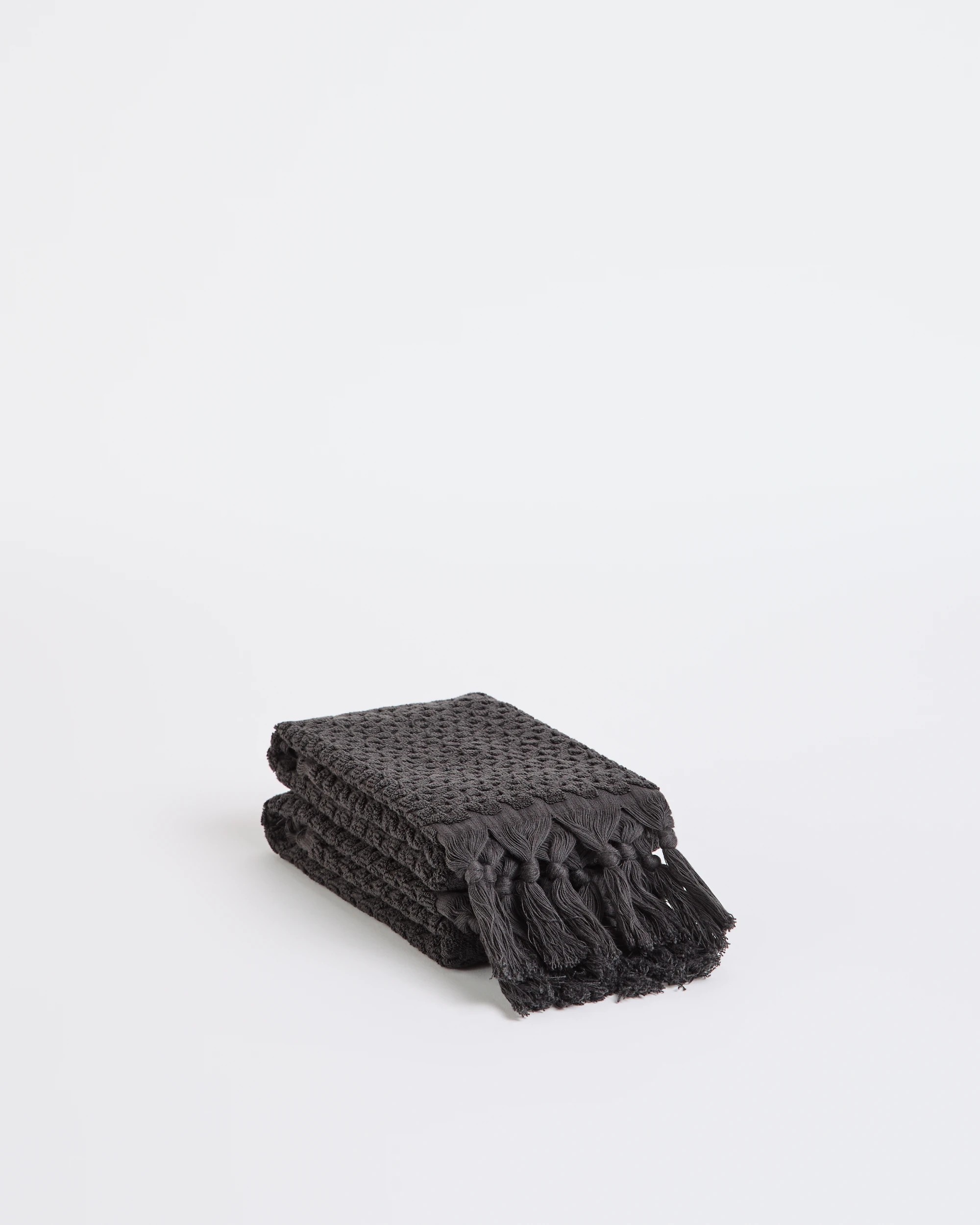 1 Target Laynie Australian Cotton Textured Hand Towel 2 Pack - Grey, 1 of 3