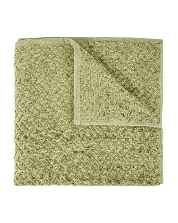 Chevron Cotton Bath Towel - Pistachio
