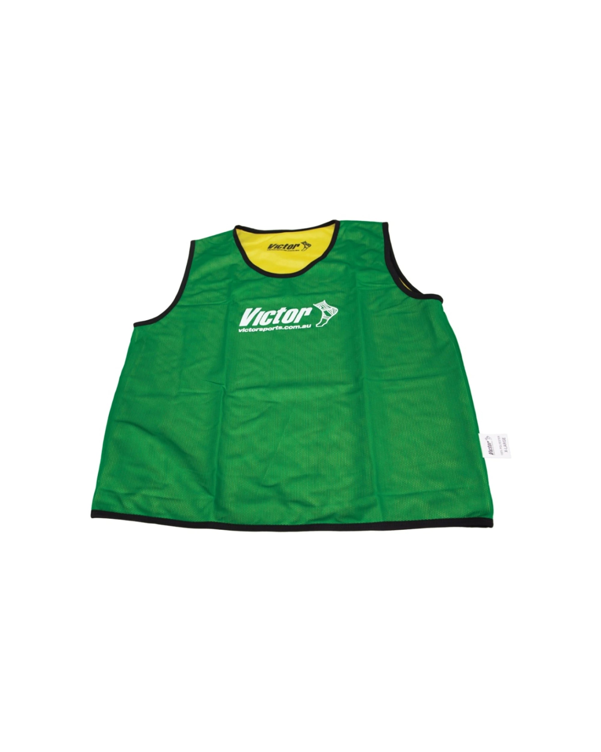 1 Victor Sports Reversible Lightweight Fitness Training Vest Breathable Senior - Green, 1 of 3