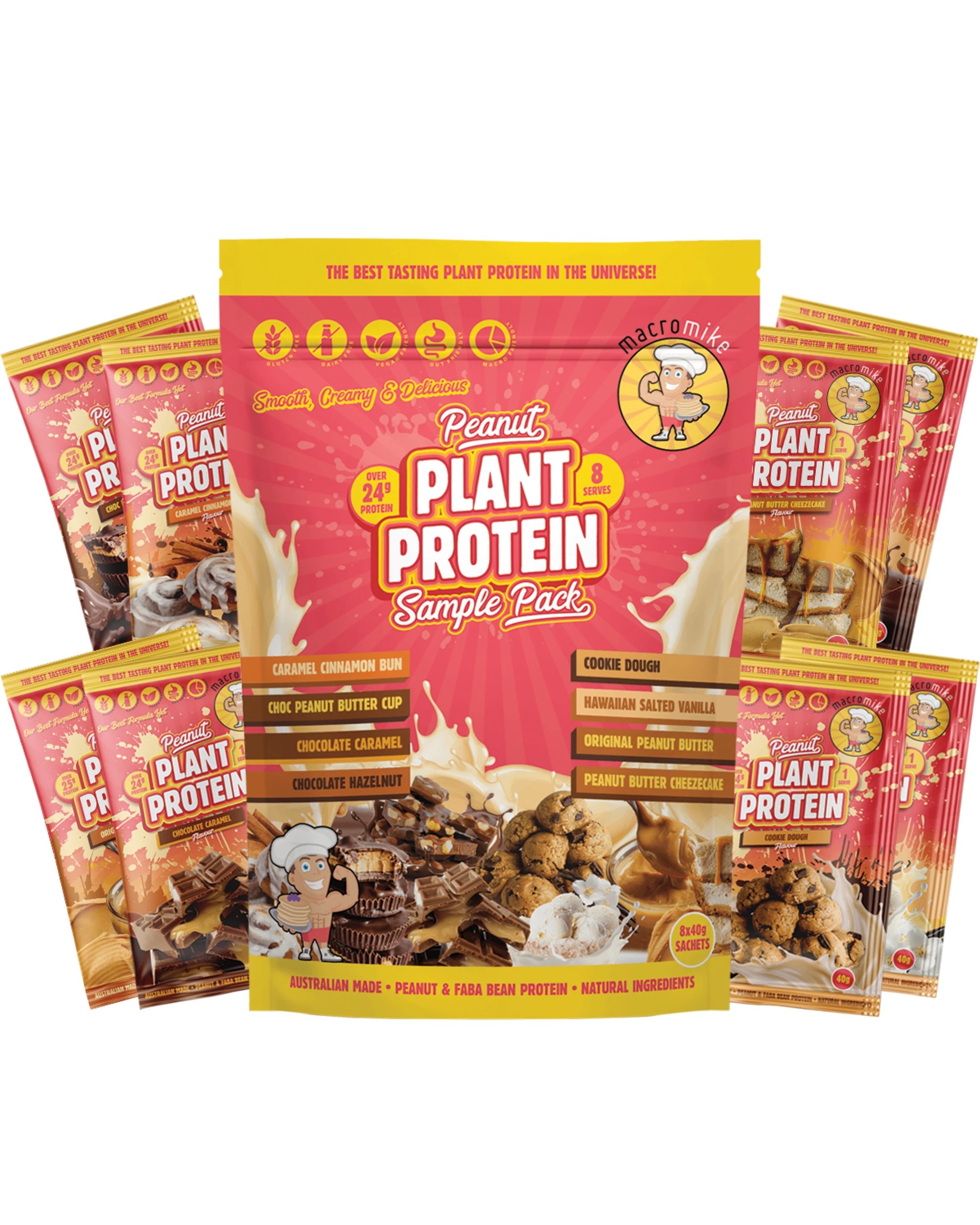 4 Macro Mike Peanut Plant Protein Sample Pack 8x40g, 4 of 5