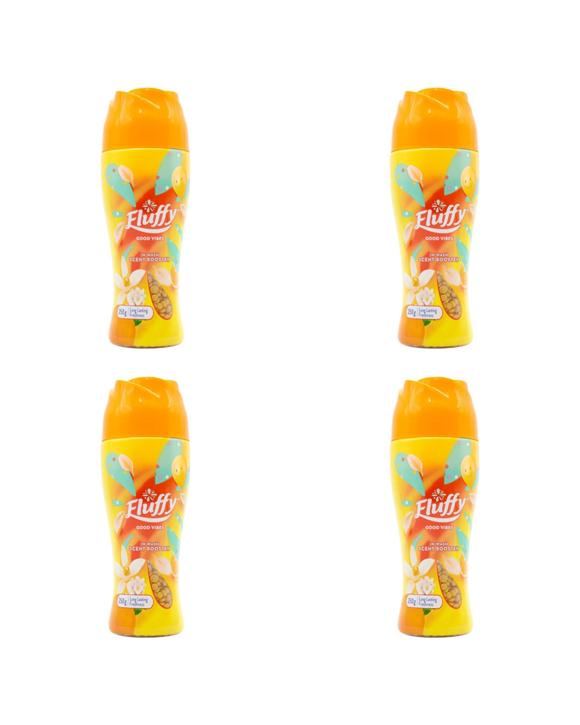 Fluffy 4PK In Wash Scent Booster Good Vibes Laundry Freshness 250g - Multi