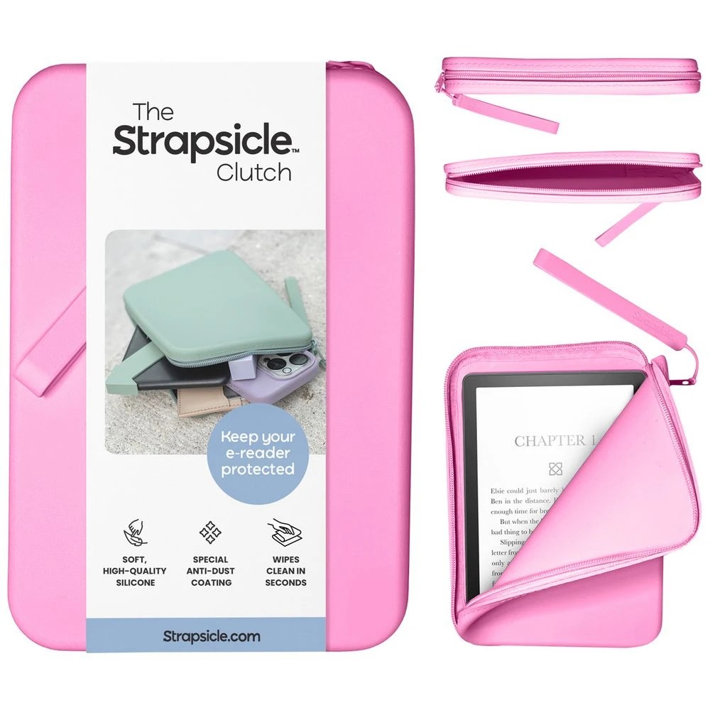 1 Strapsicle Clutch For Kindle Candy Pink, 1 of 4