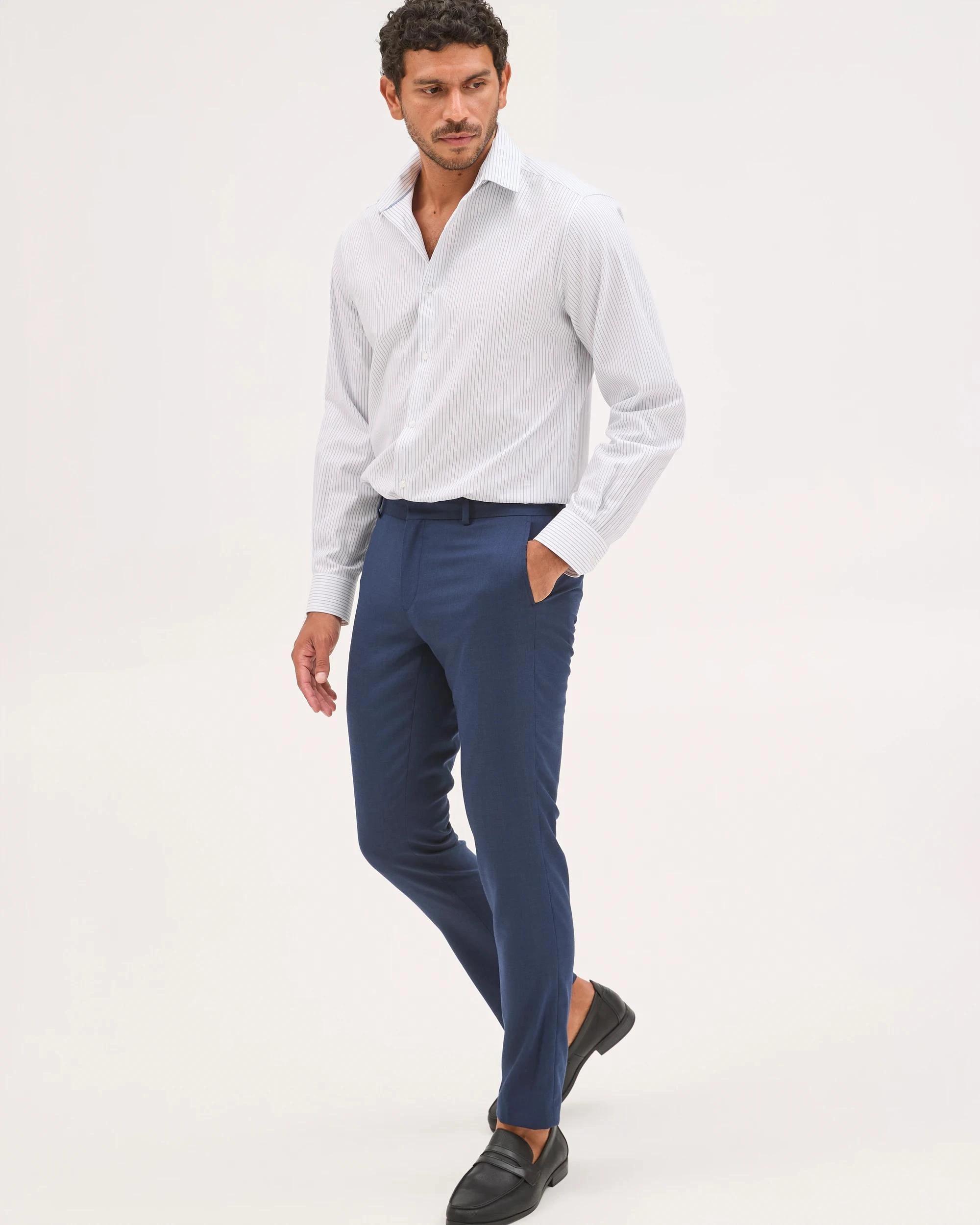 3 Preview Tailored Suit Pants NAVY MARLE, 3 of 6
