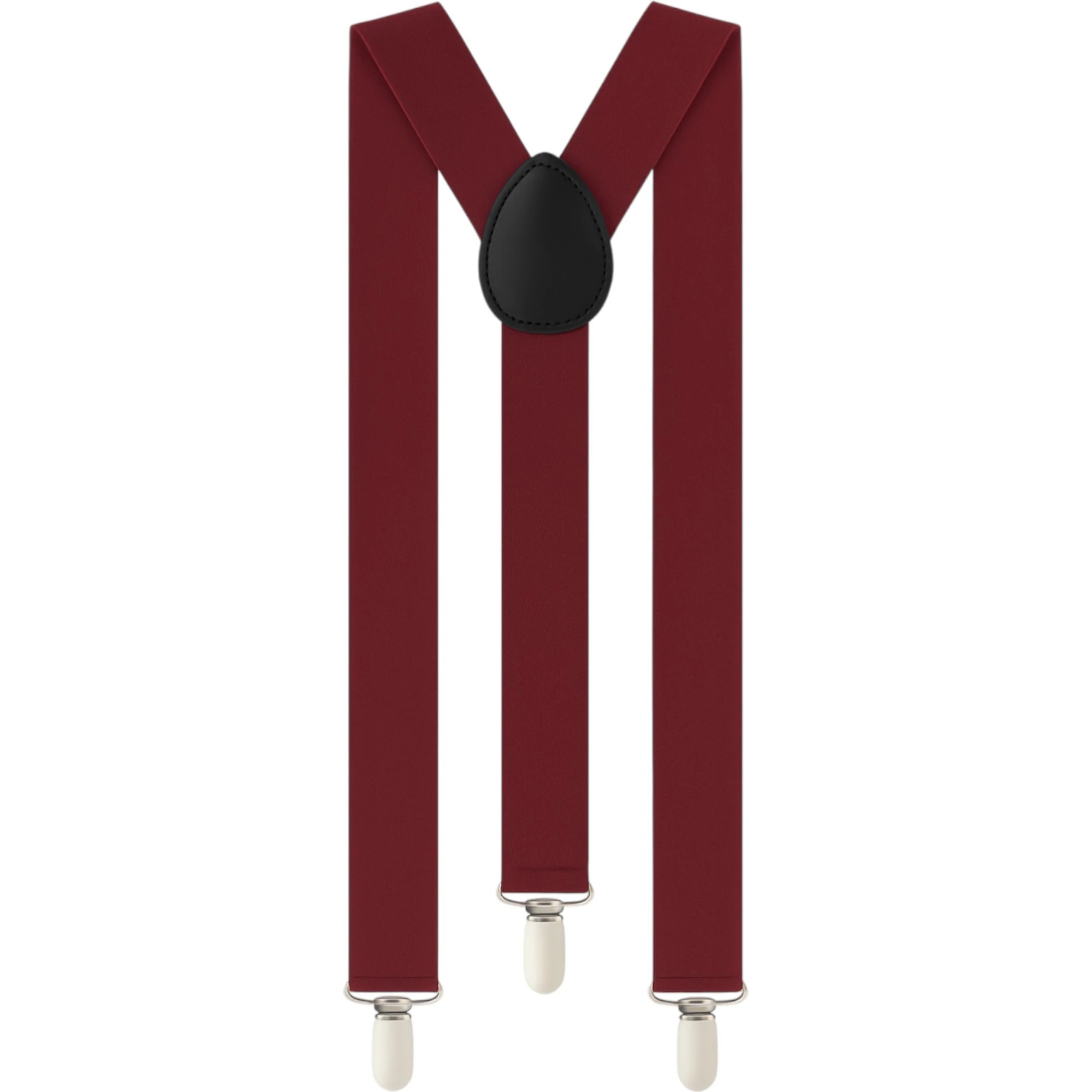 3 Zasel Boys Adjustable Maroon 65cms Suspenders - Brown - Brown, 3 of 3