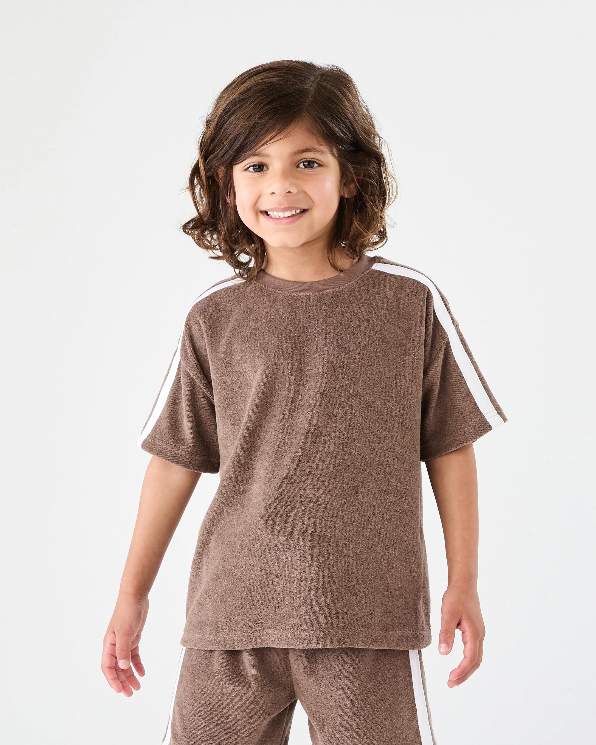 1 Terry Towelling T-shirt Mlky Brwn, 1 of 6