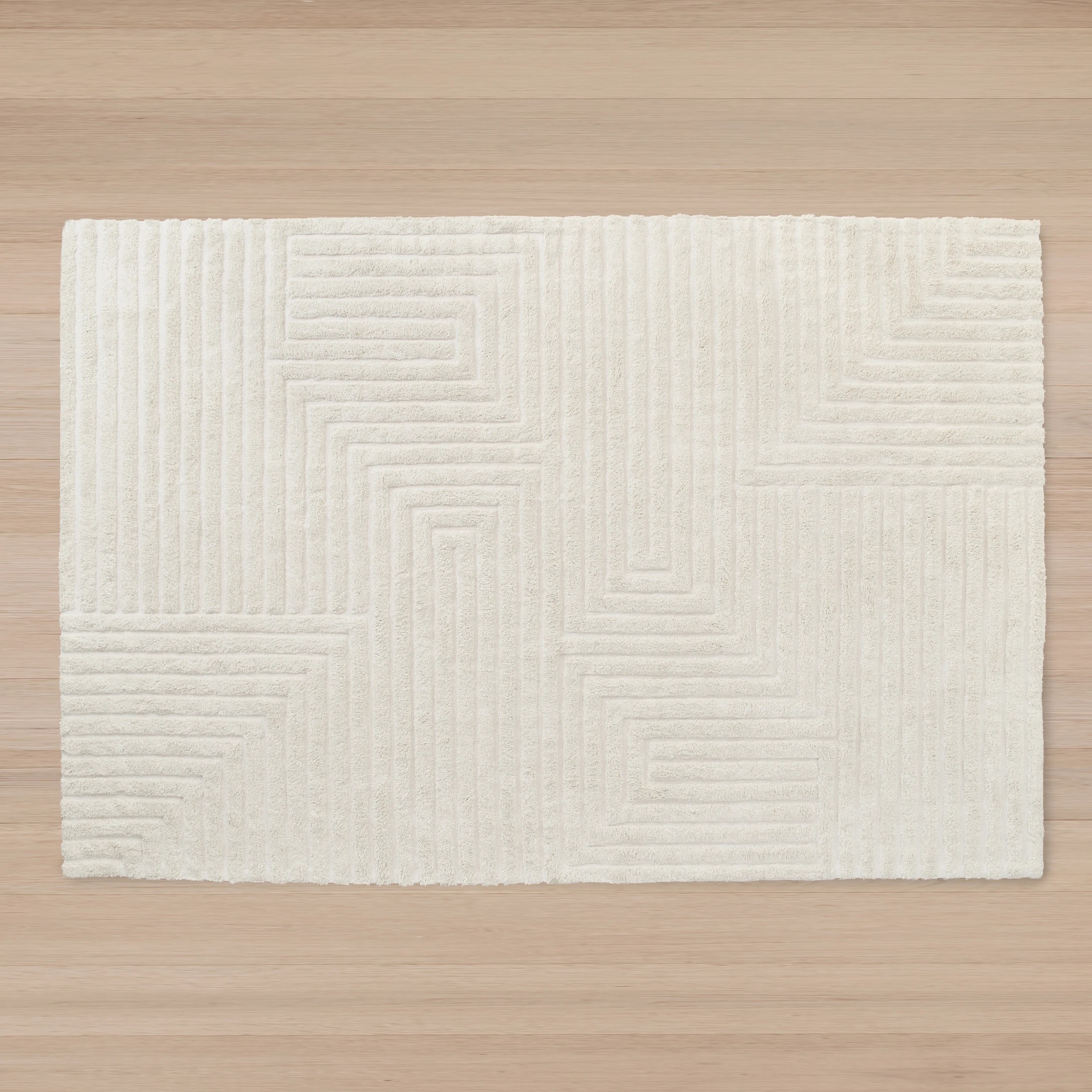 5 Linear Wool Blend Rug - Beige, Extra Extra Large - 300cm x 200cm, 5 of 6