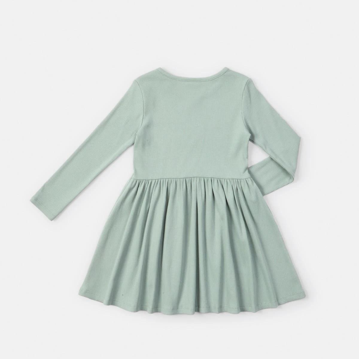 9 Rib Jersey Dress Ice Grn, 9 of 9