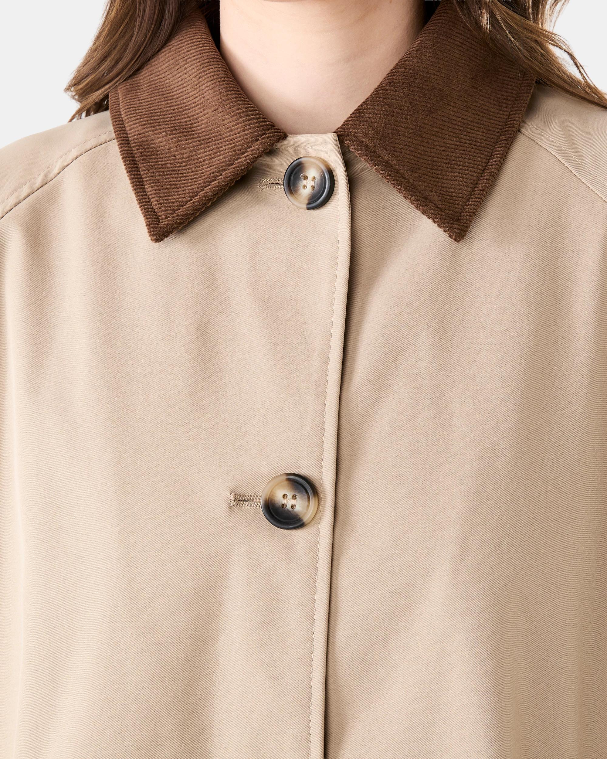 6 Contrast Check Trench Coat Sandstone, 6 of 11