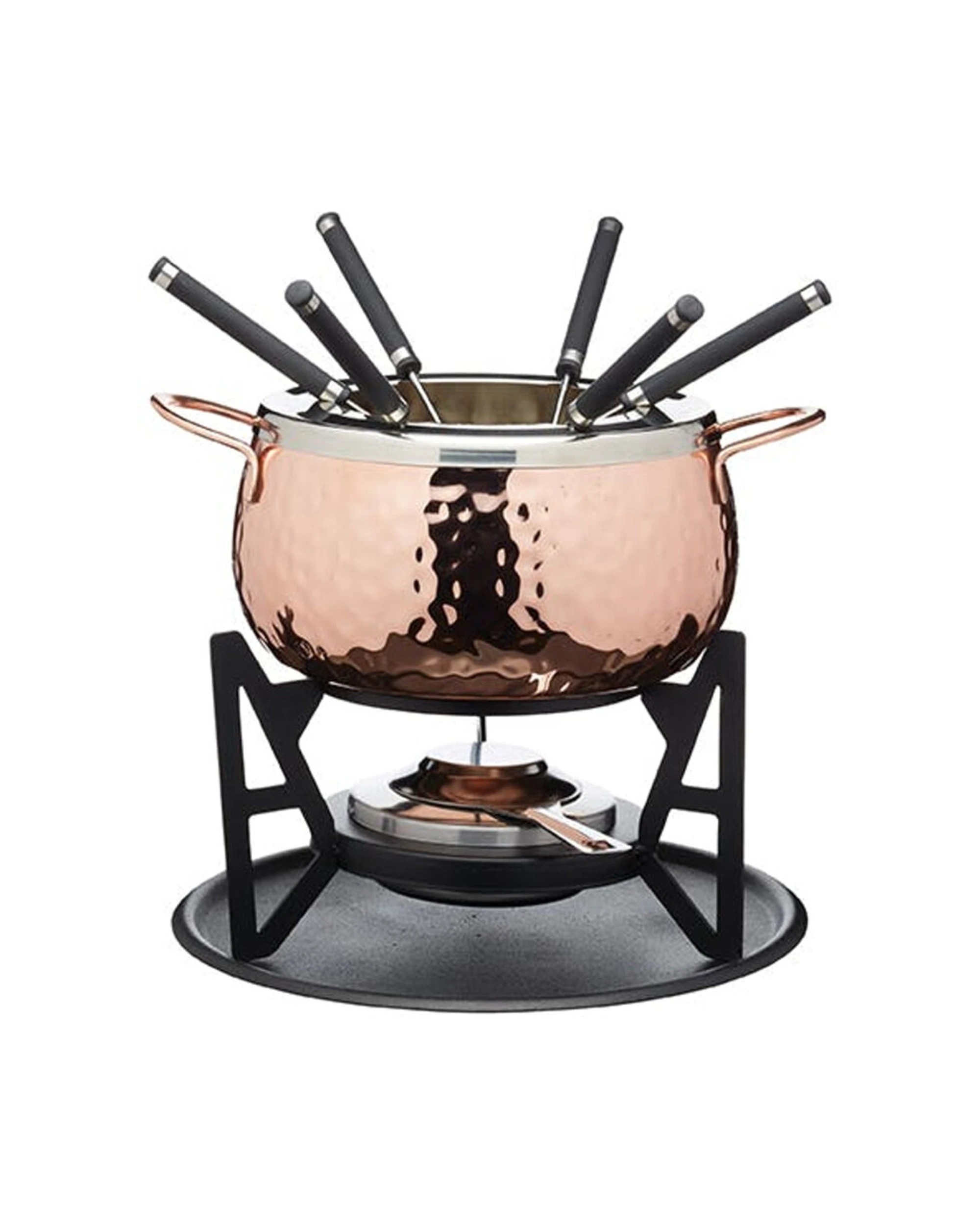 1 Artesa Hand Finished Effect Fondue Set - Metallic, 1 of 3