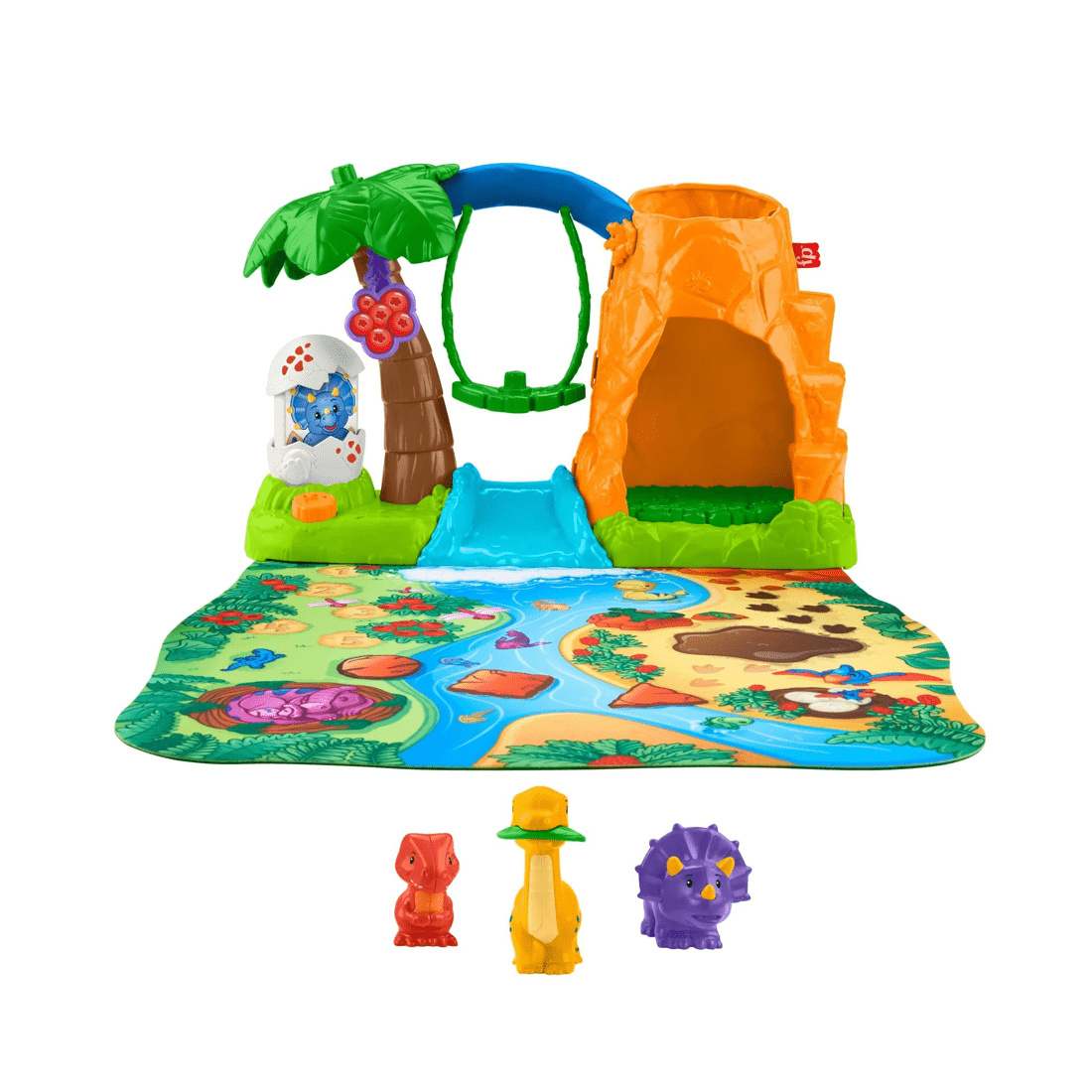 3 Mattel Fisher-Price Little People Dinosaur Village & Play Mat Toddler Playset - Multi, 3 of 6