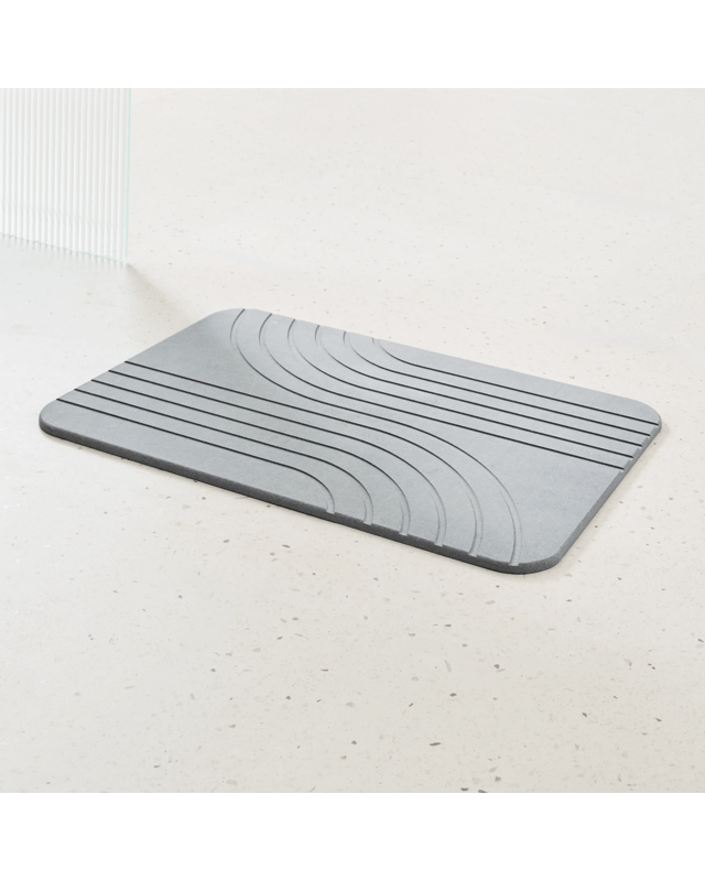 Stone Dry Bathmat and Tray Set - 