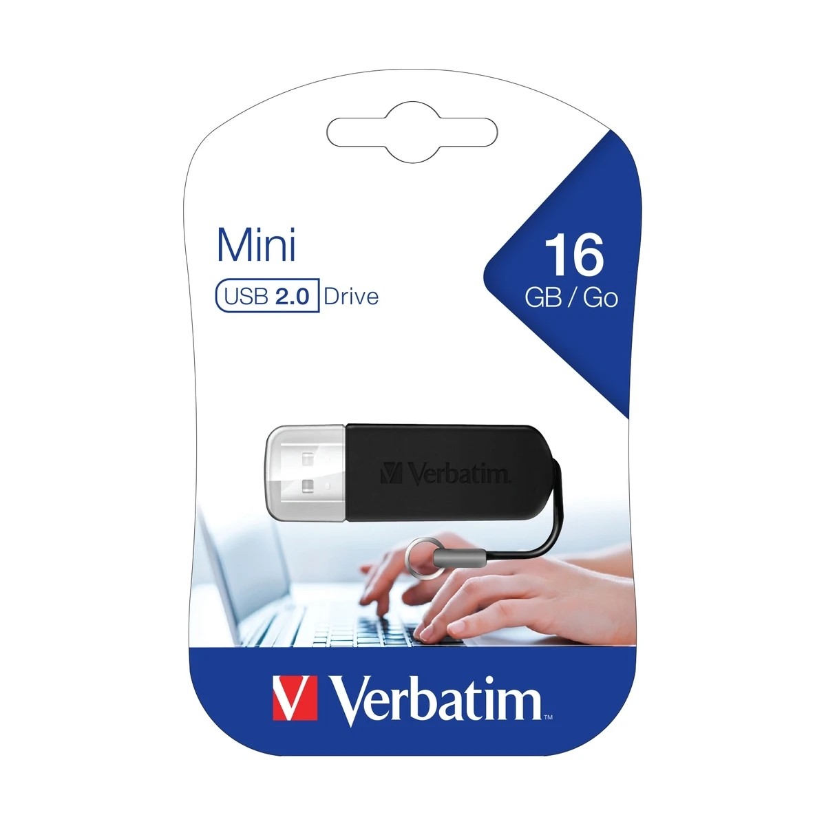 1 Verbatim USB 2.0 Drive - 16GB - Black, 1 of 2