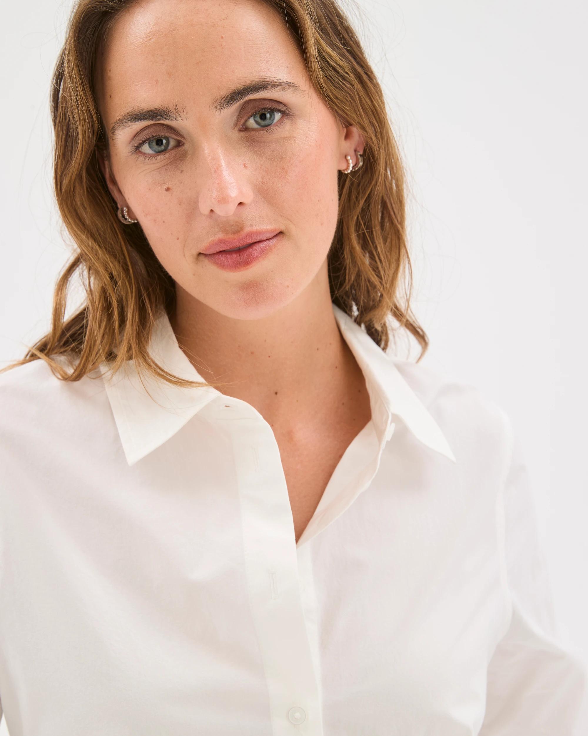 6 Preview Australian Cotton Tailored Waist Shirt PALE OAT, 6 of 7