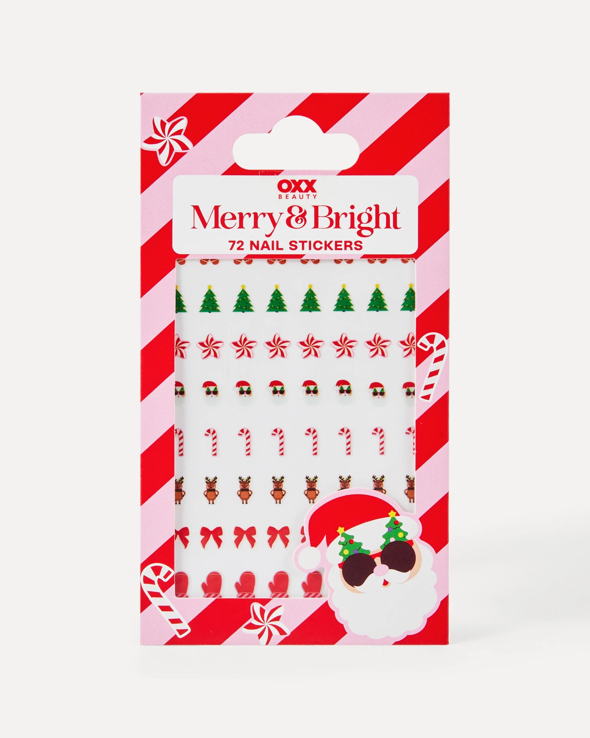 1 OXX Beauty 72 Piece Merry &amp; Bright Nail Stickers, 1 of 3