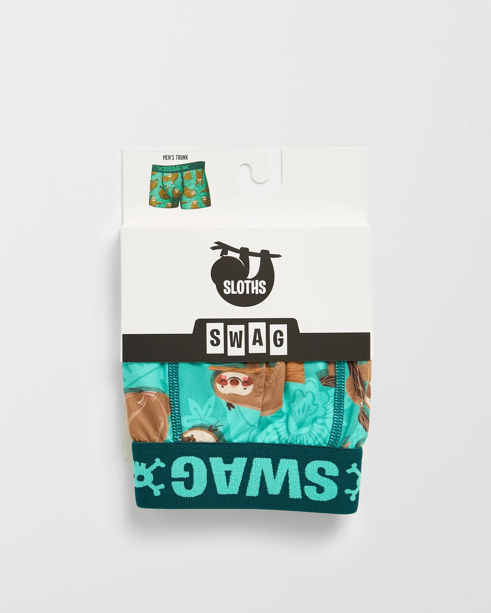 4 Swag Sloth Trunks SLOTH TEAL, 4 of 4