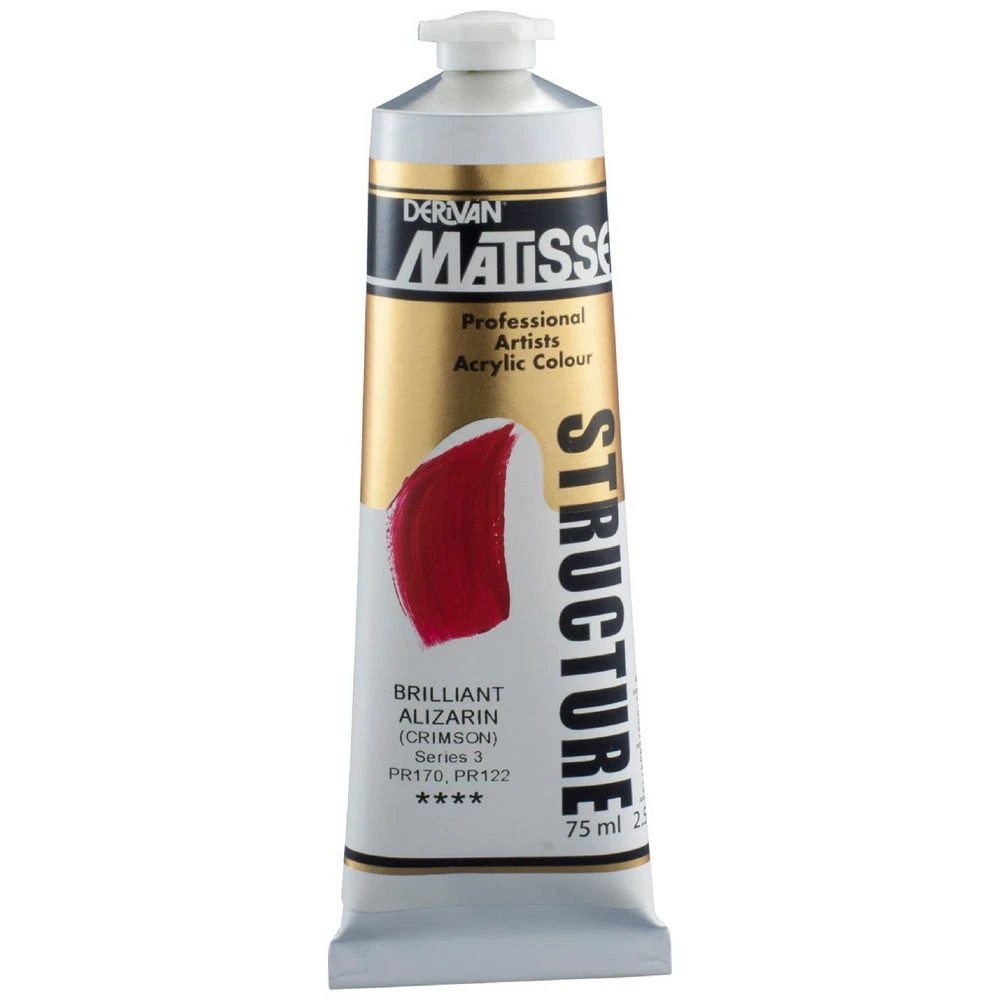 1 Derivan Matisse Structure Paint 75mL Brilliant Alizarin S3, 1 of 2