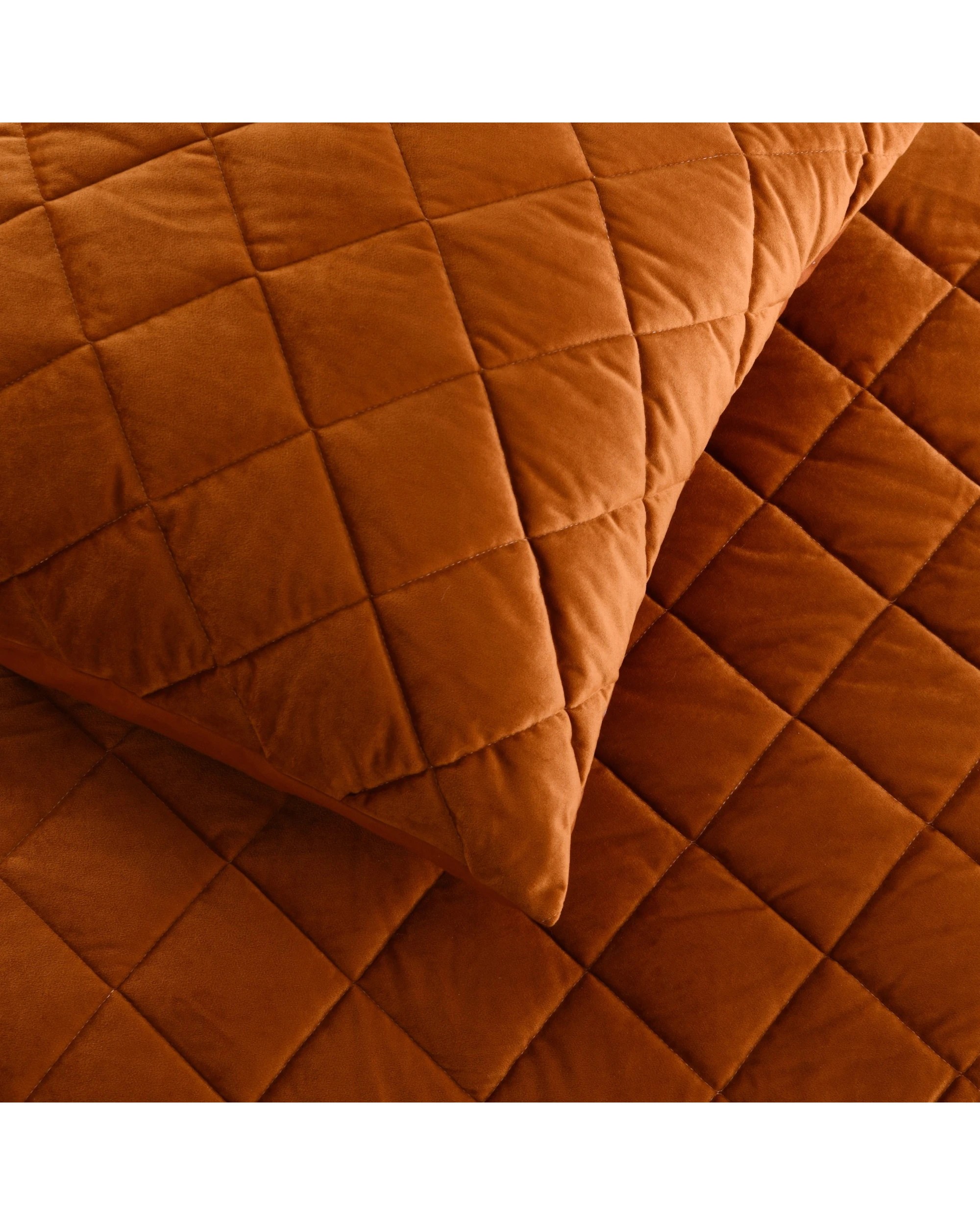 4 Dreamaker Haven Quilted Quilt Cover Set - Queen Bed - Rust, 4 of 9