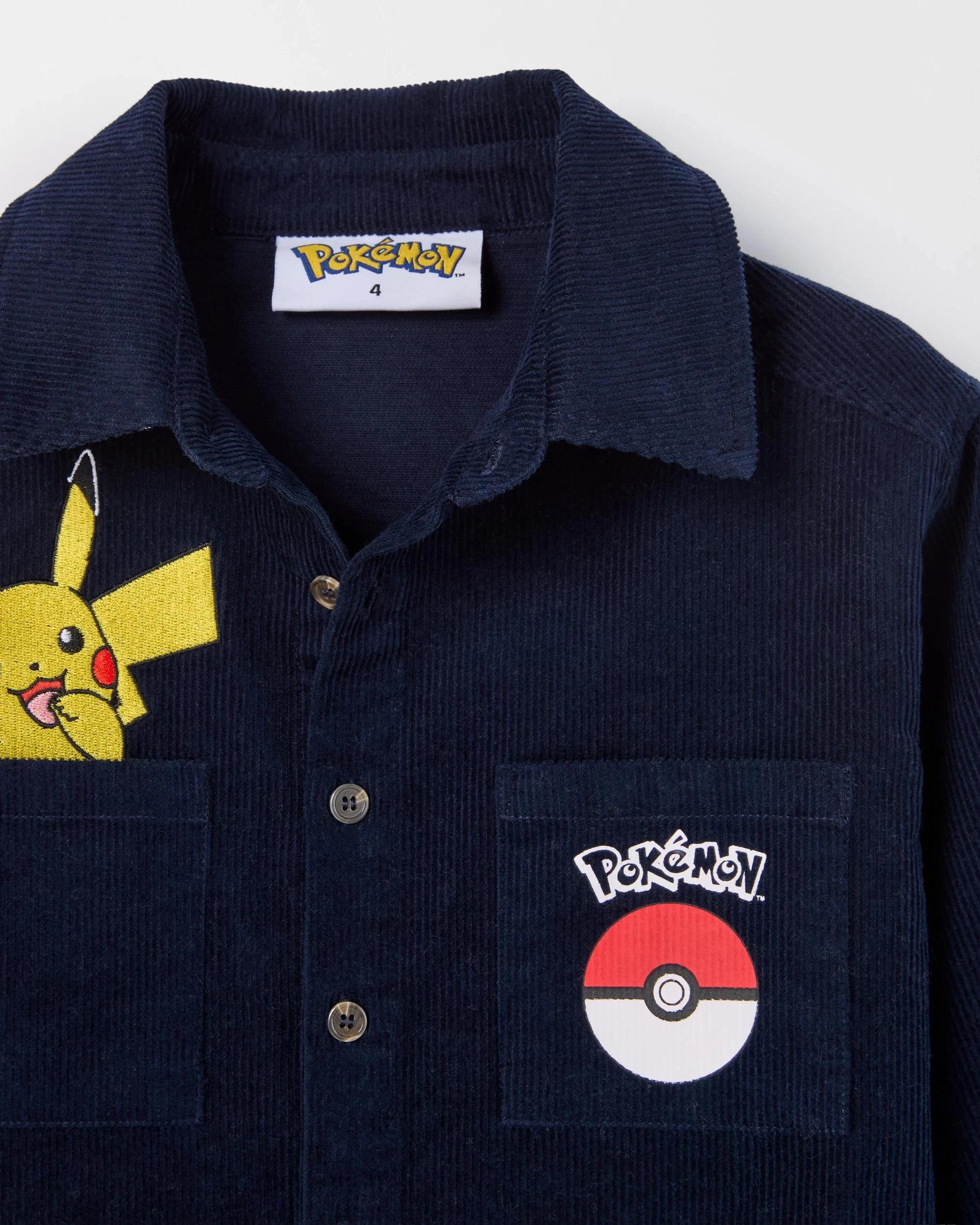 7 Pokemon Cord Shirt BLUE, 7 of 7