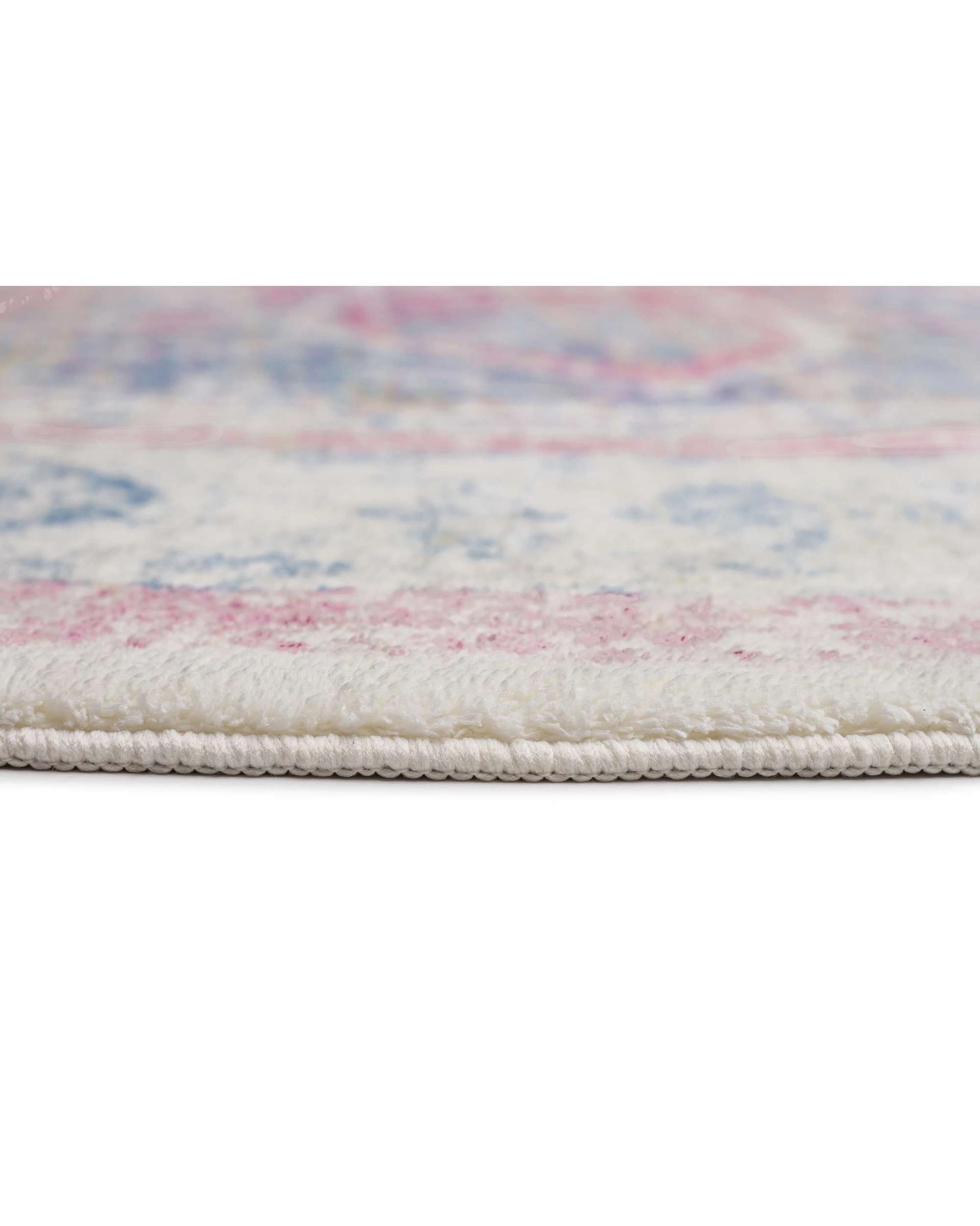 5 Loopsie Seri Medallion Washable Round Rug-240cm x 240cm - Pink, 5 of 5