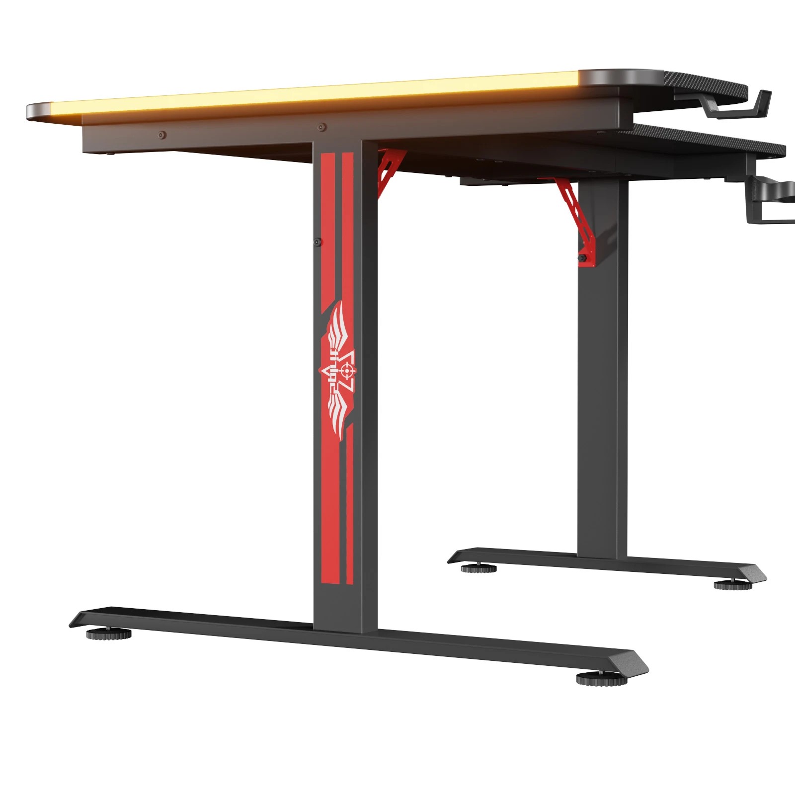 3 Advwin 160cm L Shaped Gaming Desk Rgb Led Light Computer Desk, 3 of 6