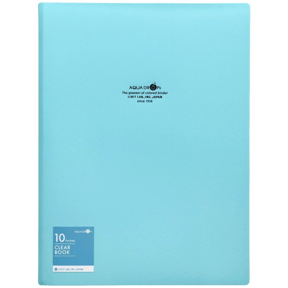 2 Aqua Drops Display Book A4 10 Pockets Vivid Teal, 2 of 4