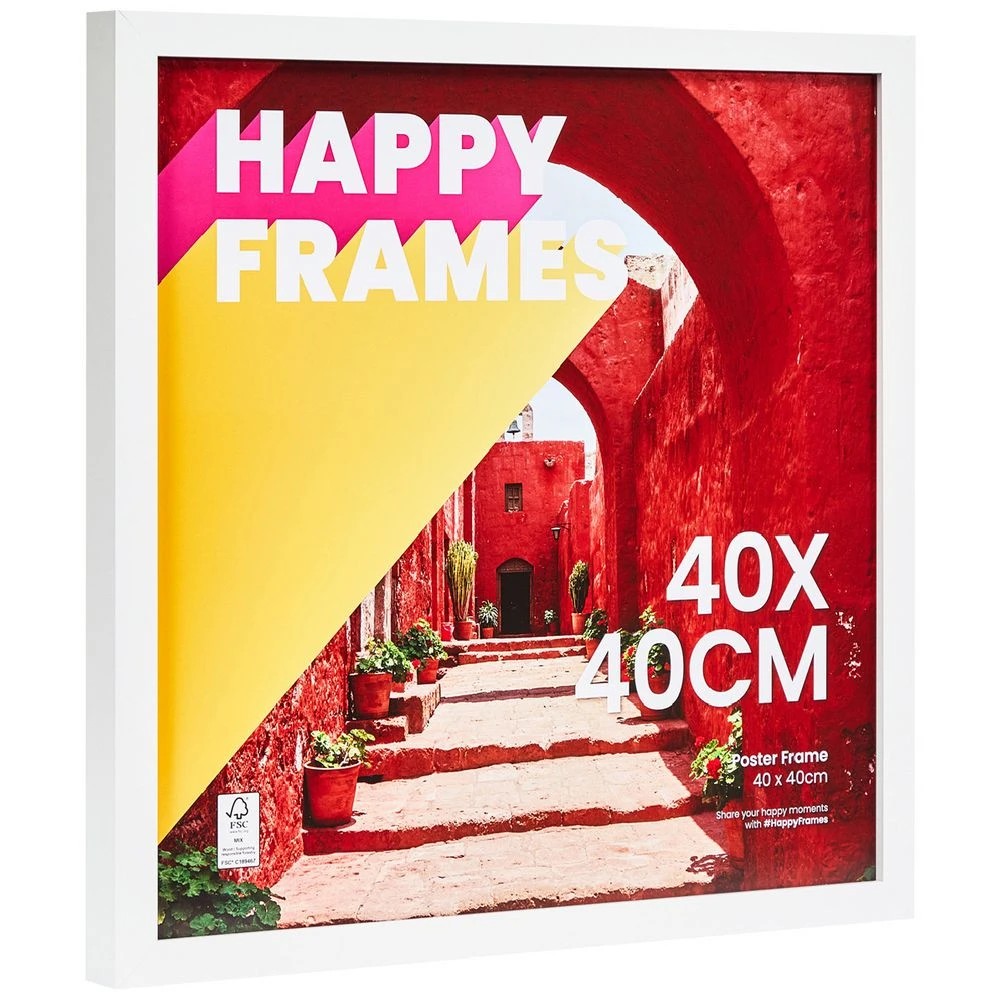 2 Happy Frames 40 x 40CM Poster Frame White, 2 of 4
